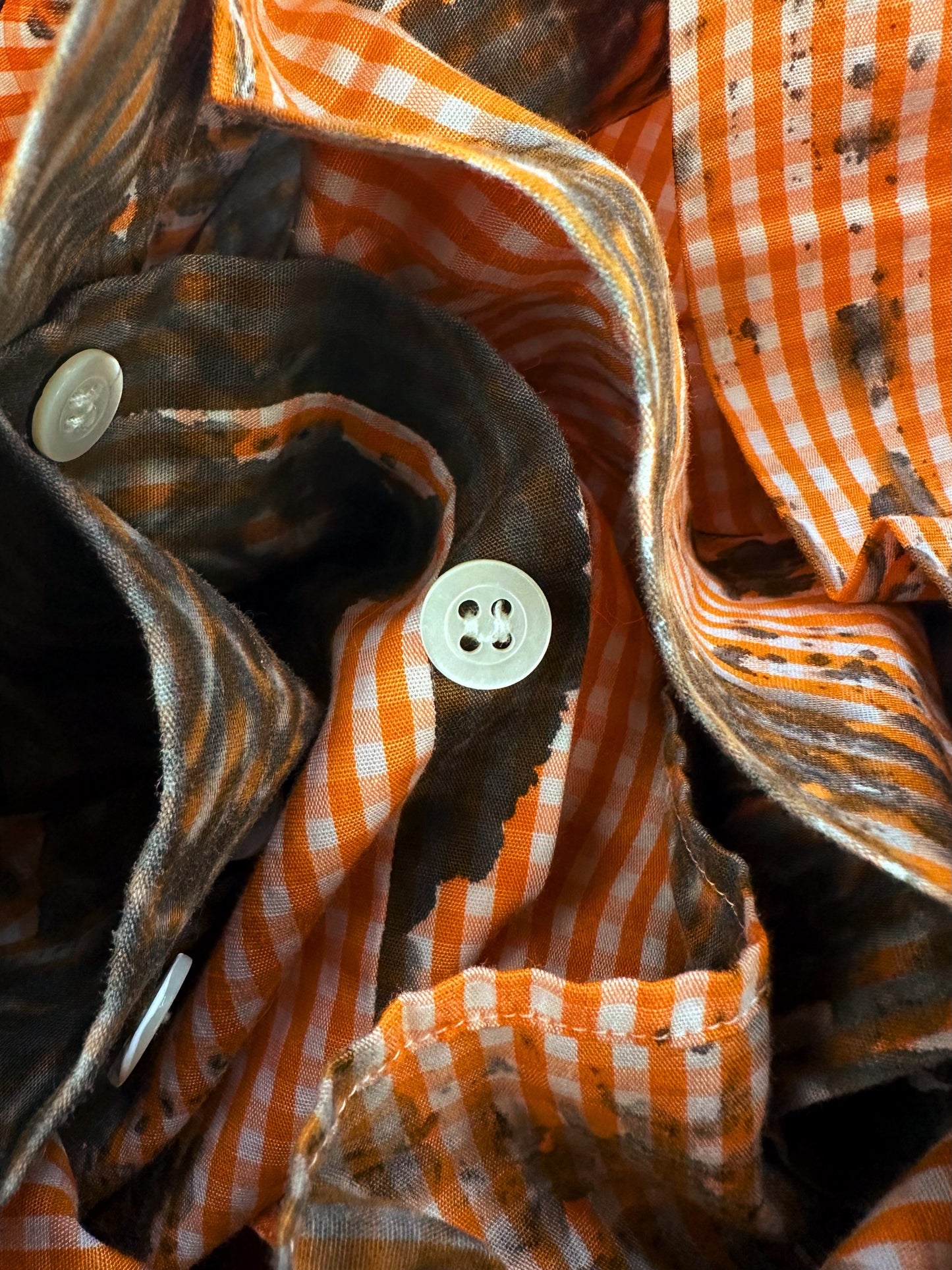 SS95 Alexander McQueen ‘The Birds’ Roadkill Tire Tracks Collared Shirt