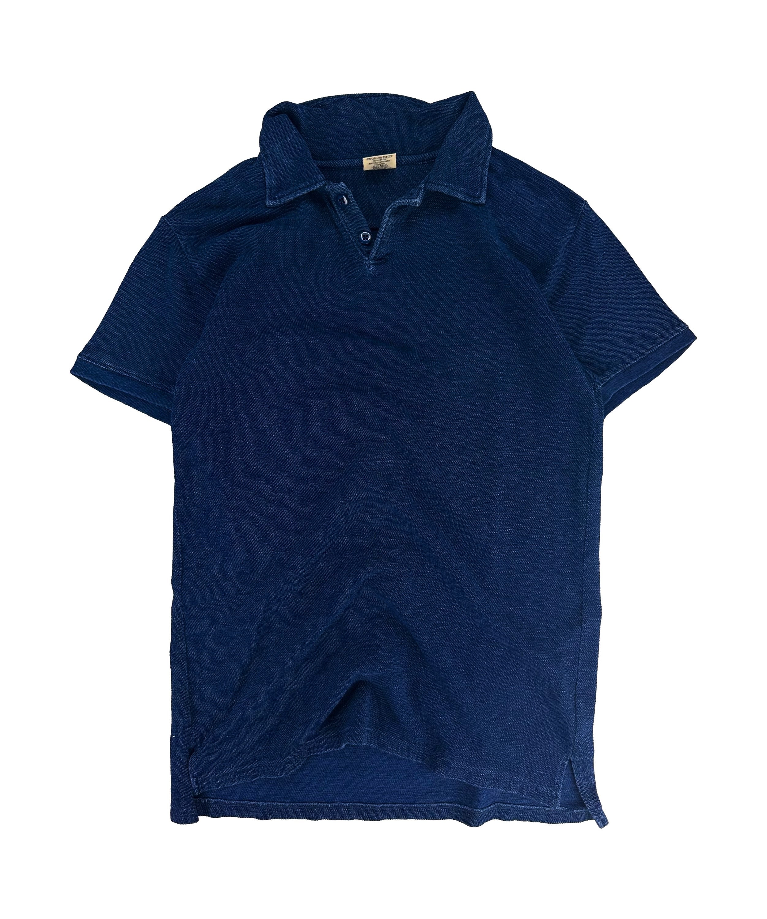 Kapital Navy Blue Collared Button Up Polo