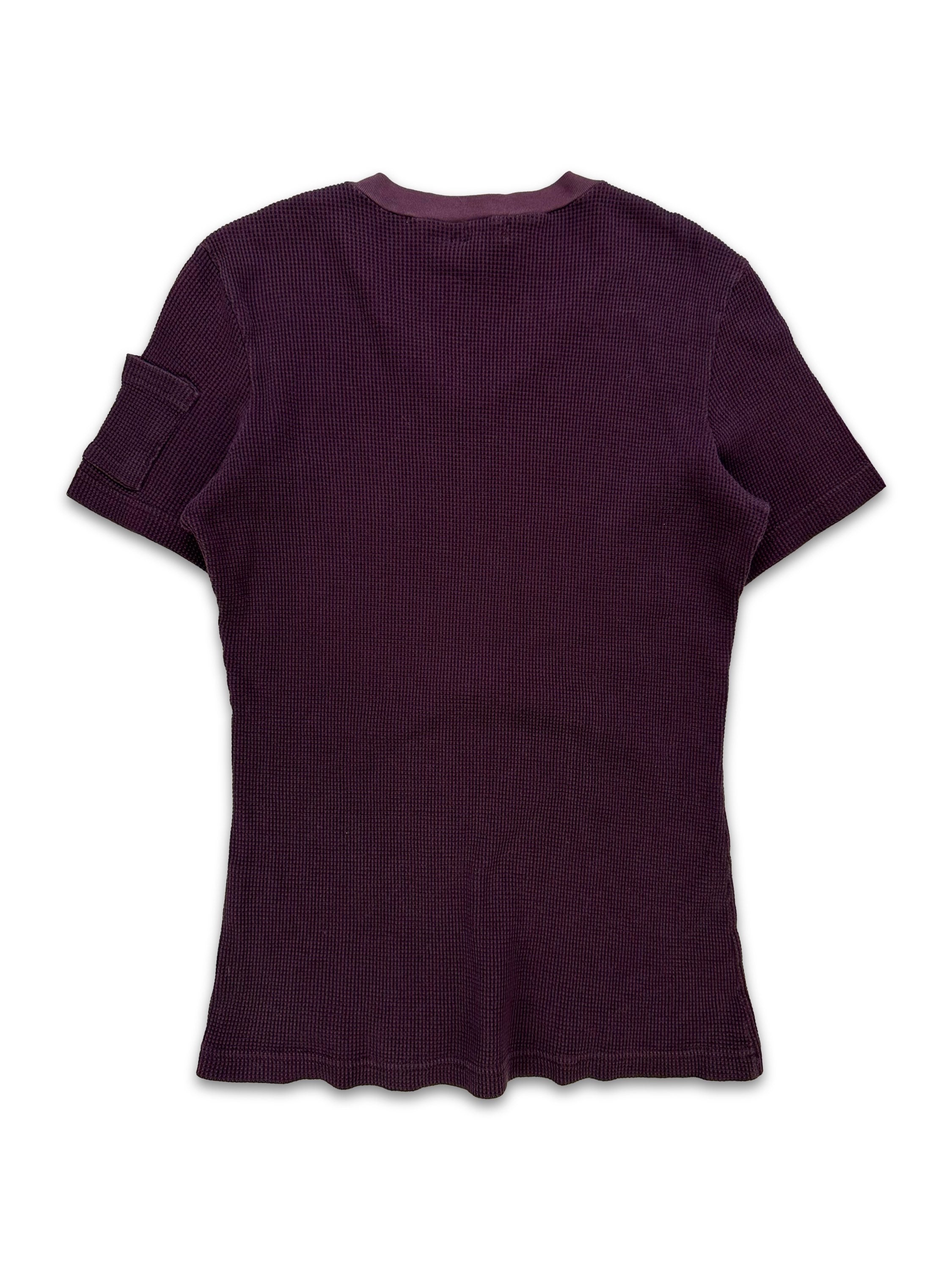 1997 Helmut Lang Burgundry Cargo Pocket Waffle T-Shirt