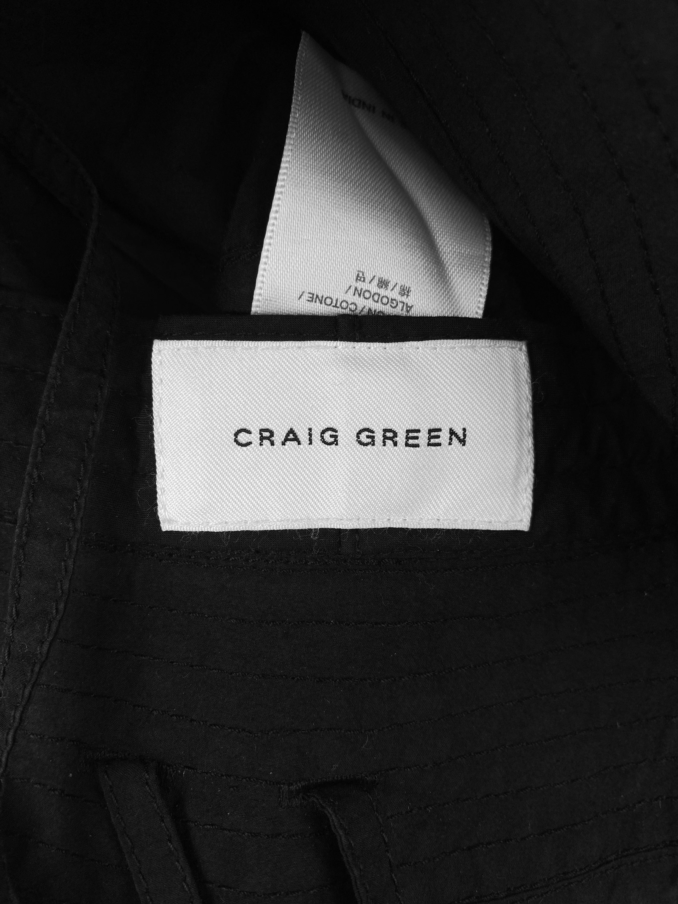 Craig Green Black Nylon Lace Bucket Hat