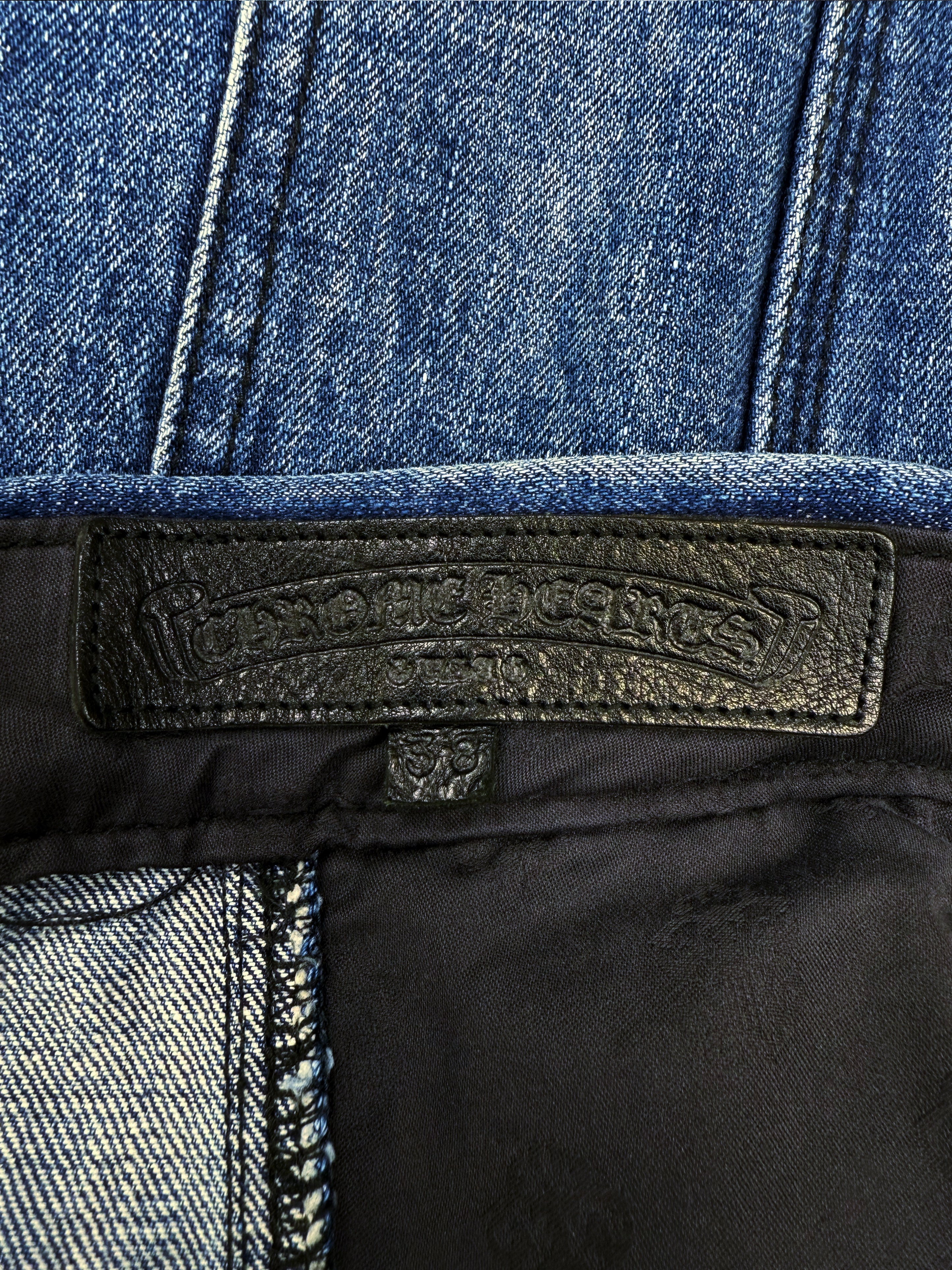 Chrome Hearts Double Knee Carpenter Denim Blue Shorts