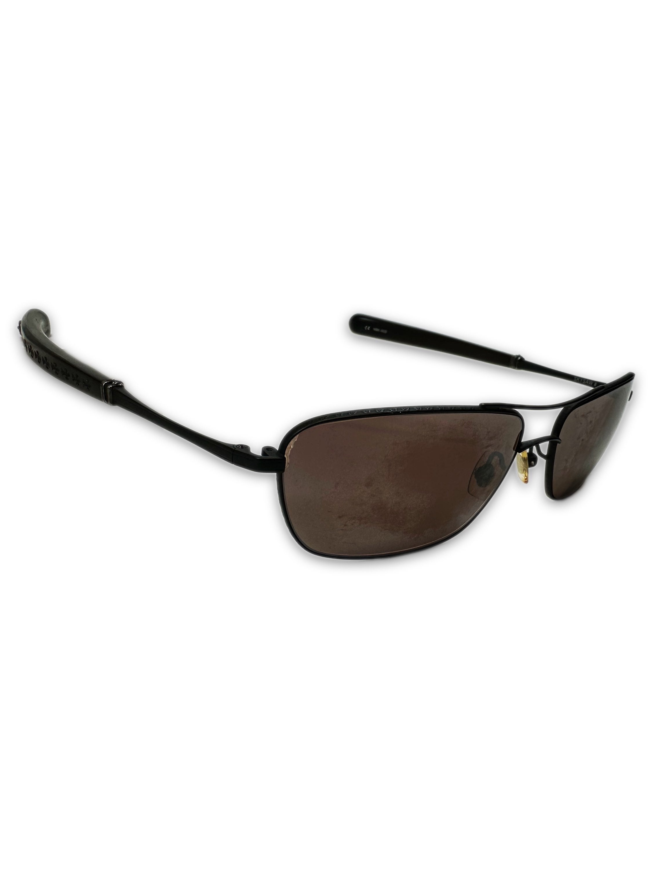 Chrome Hearts ‘Skysaw II’ Brown Tint Ebony Wood Sunglasses
