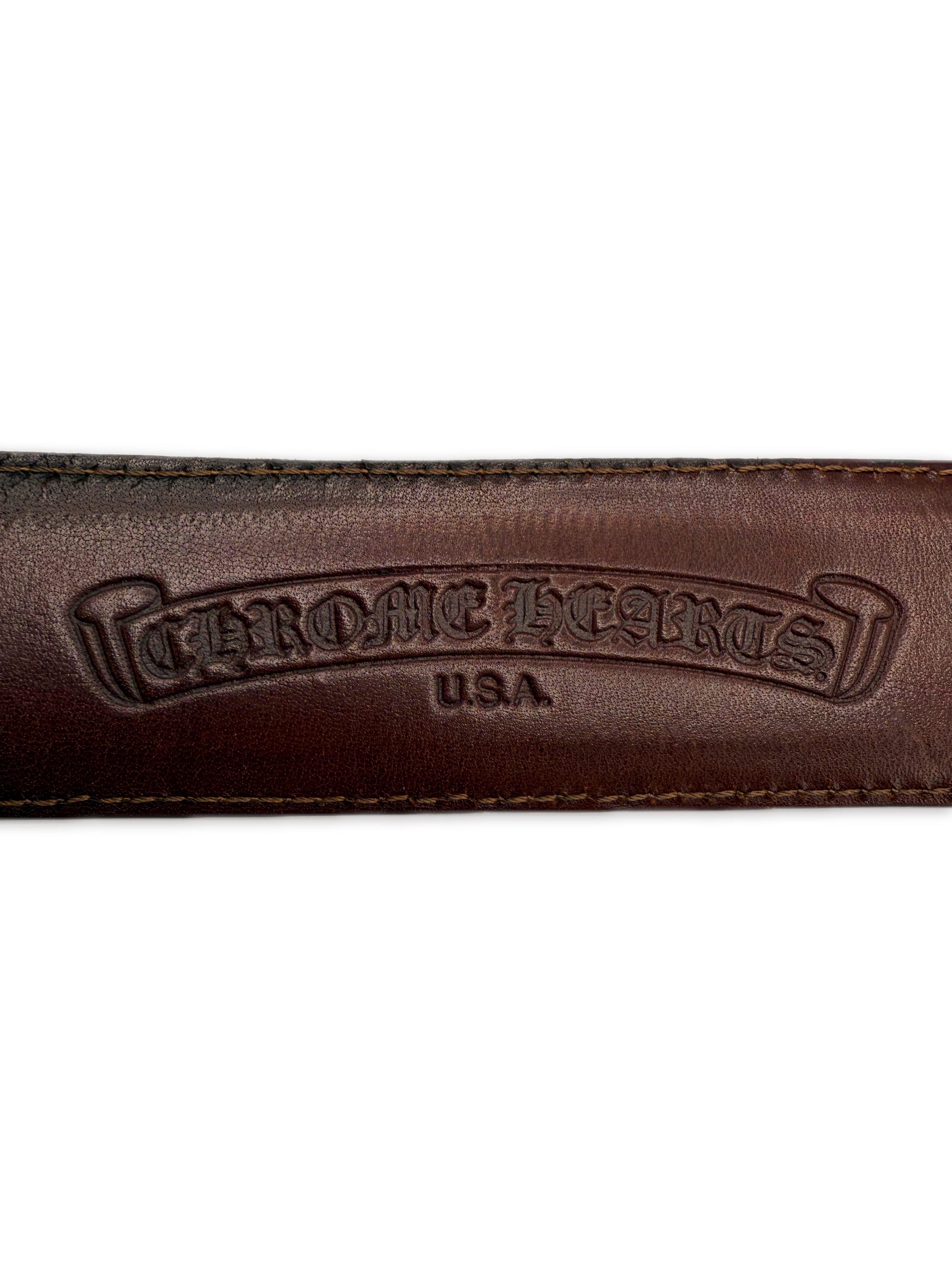 Chrome Hearts Brown Double .925 Silver Roller Belt