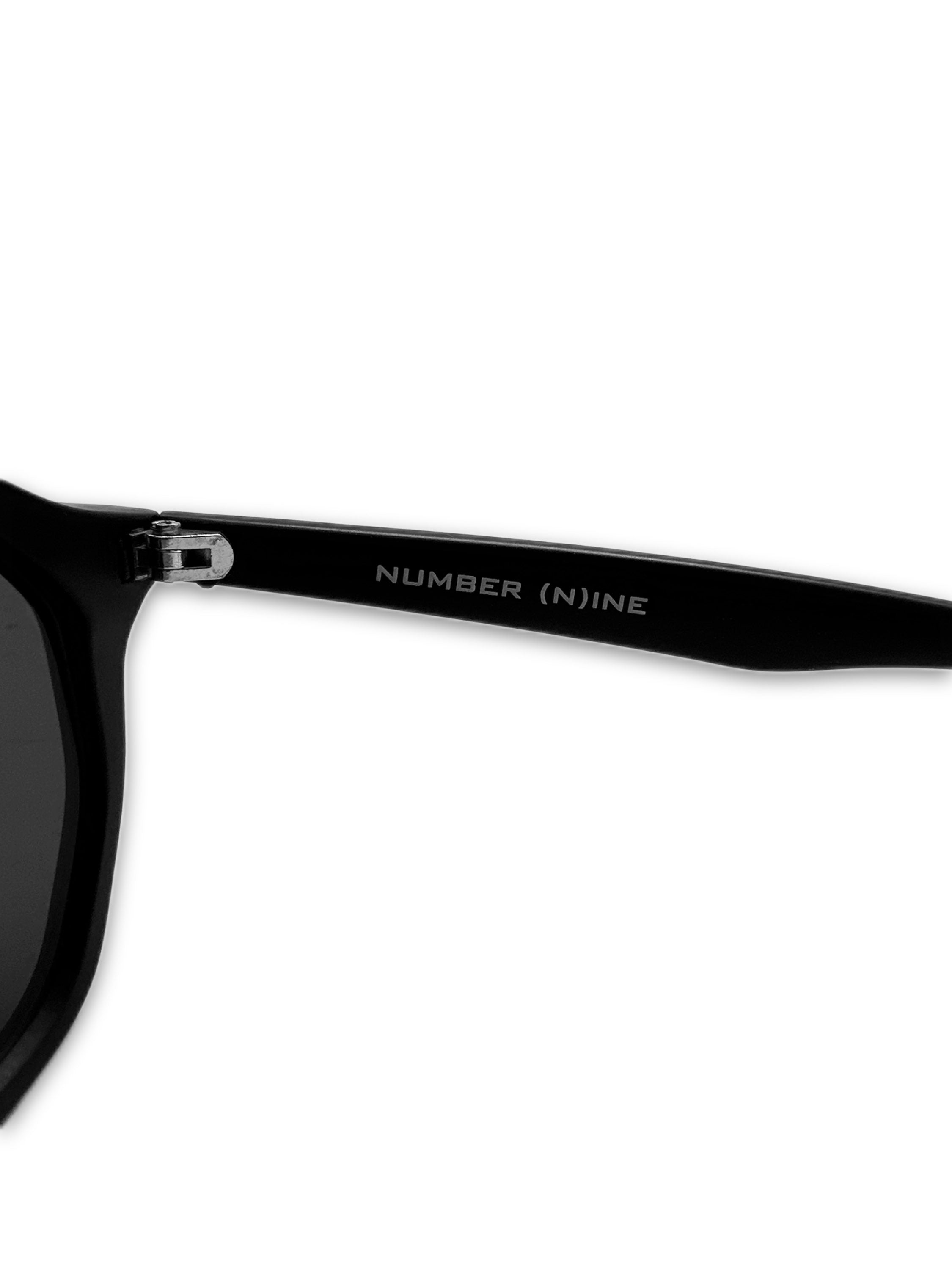 00s Number (N)ine Matte Black Rounded Tinted Sunglasses