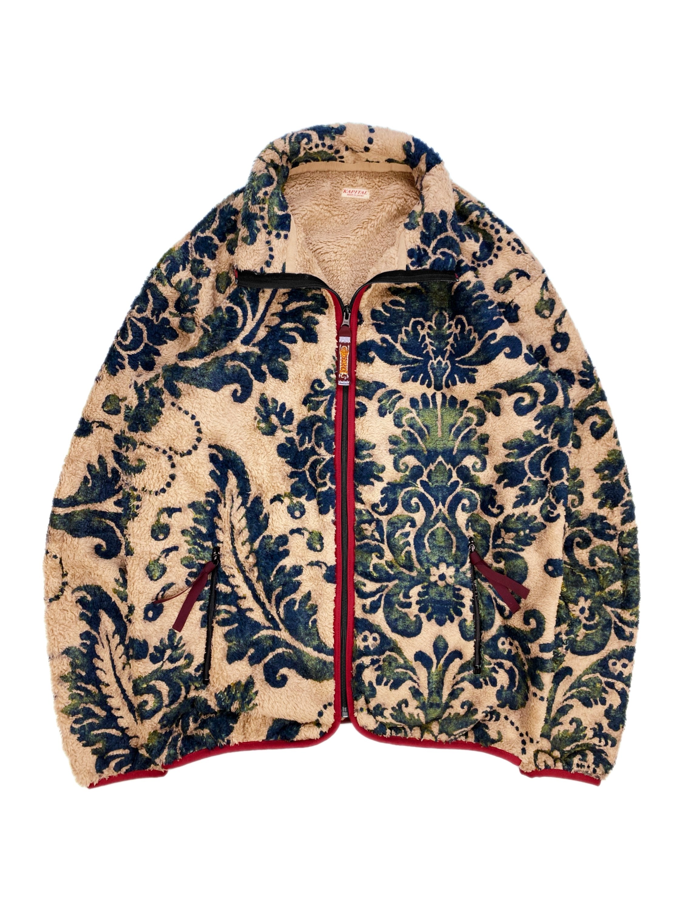 FW22 Kapital ‘Virgin Mary’ Damask Full-zip Fleece Jacket
