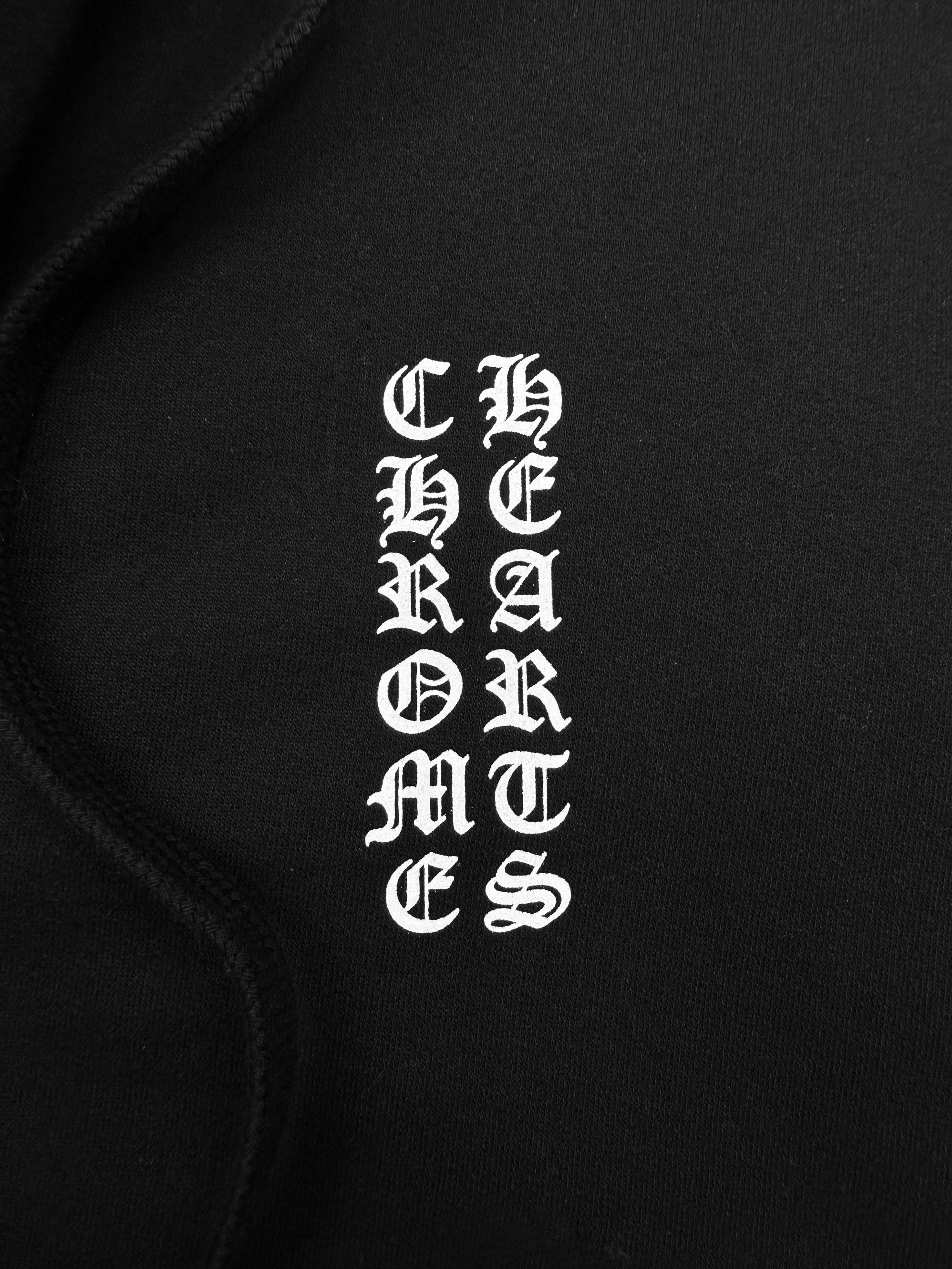 Chrome Hearts Vertical Logo Thermal Lined Dagger Zip-up Hoodie