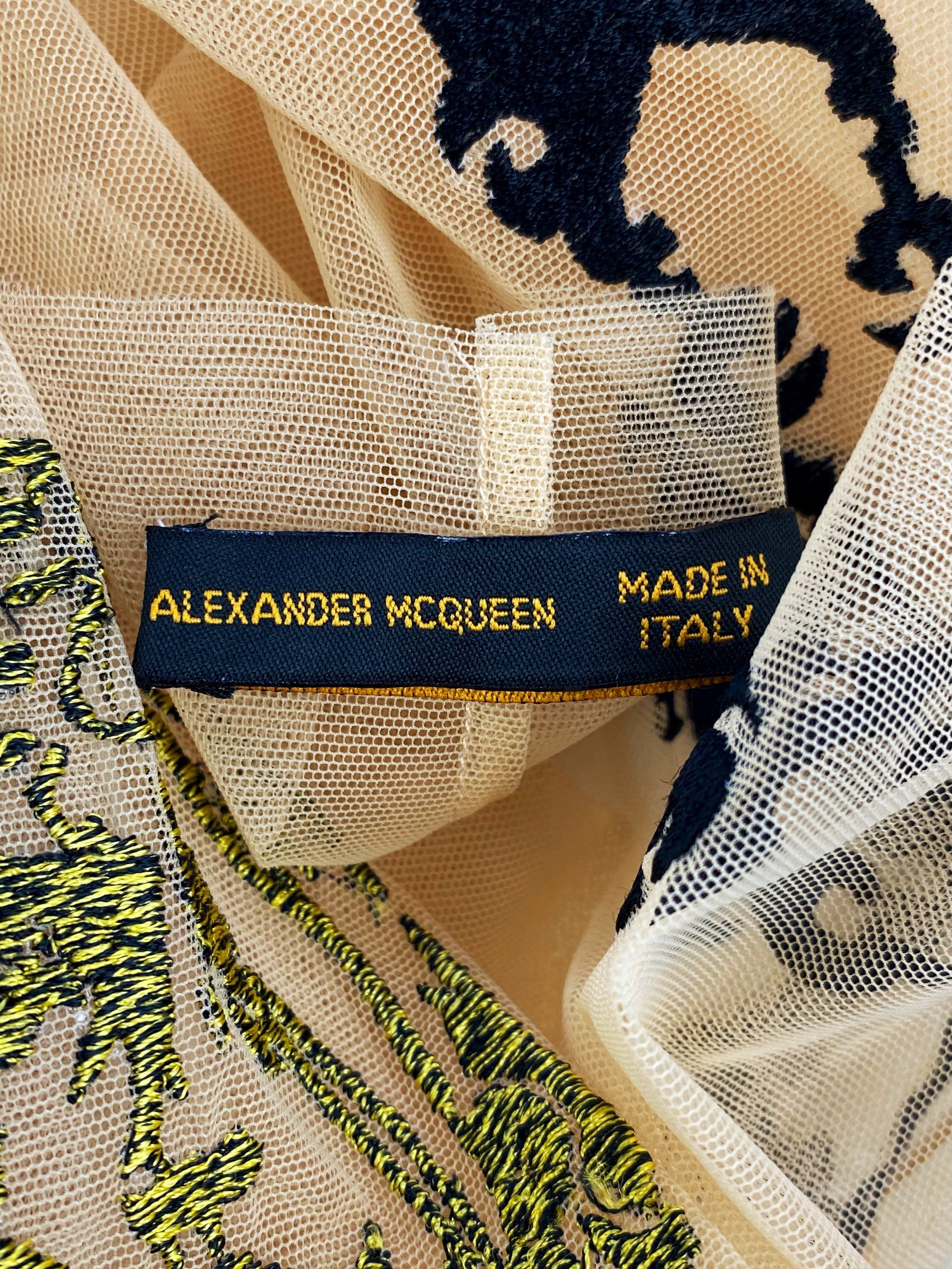 AW96 Alexander McQueen ‘Life is Pain’ Mesh Sheer Tank-Top