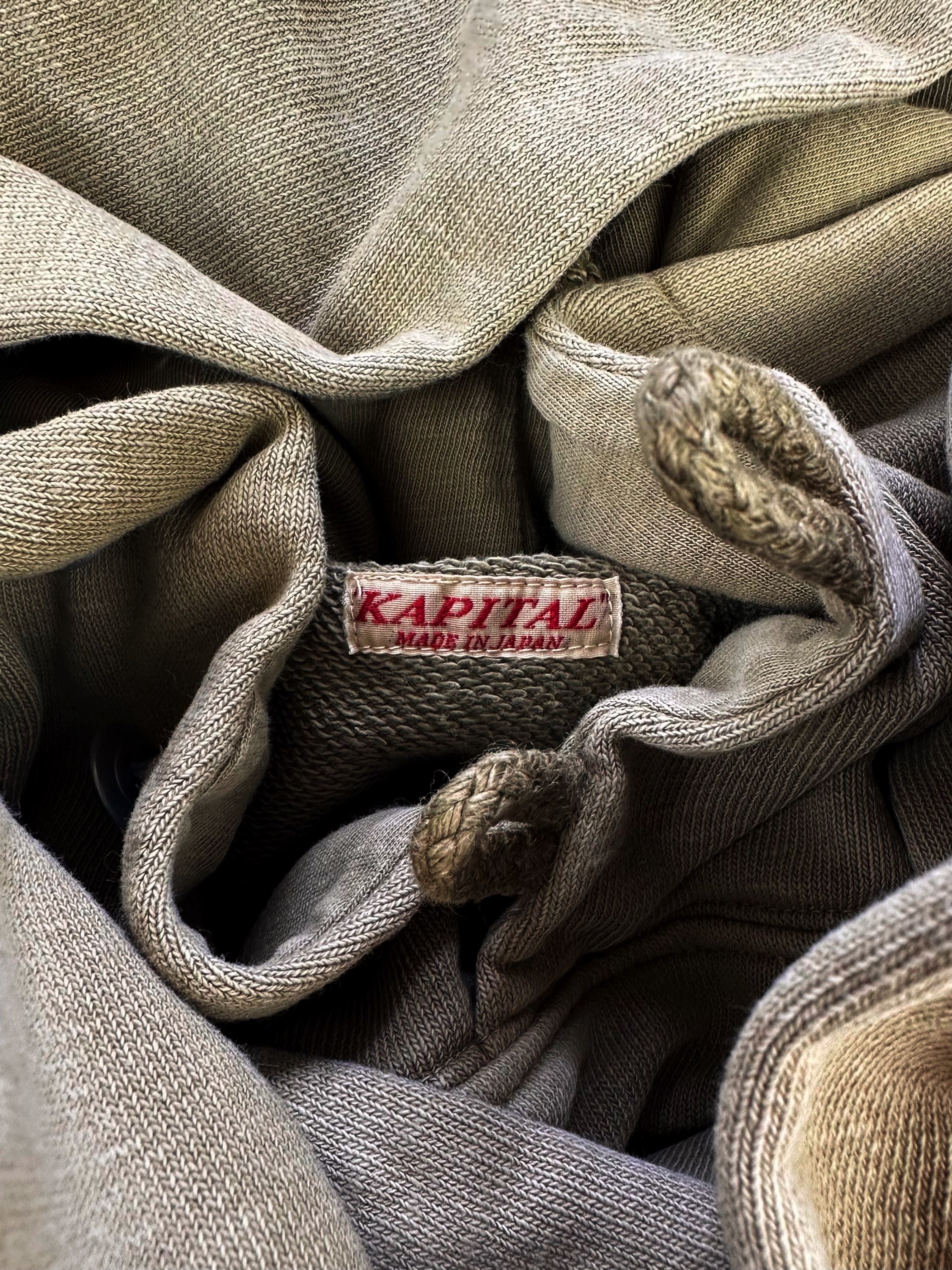 Kapital Tan Triple Button Wide Cut Hoodie