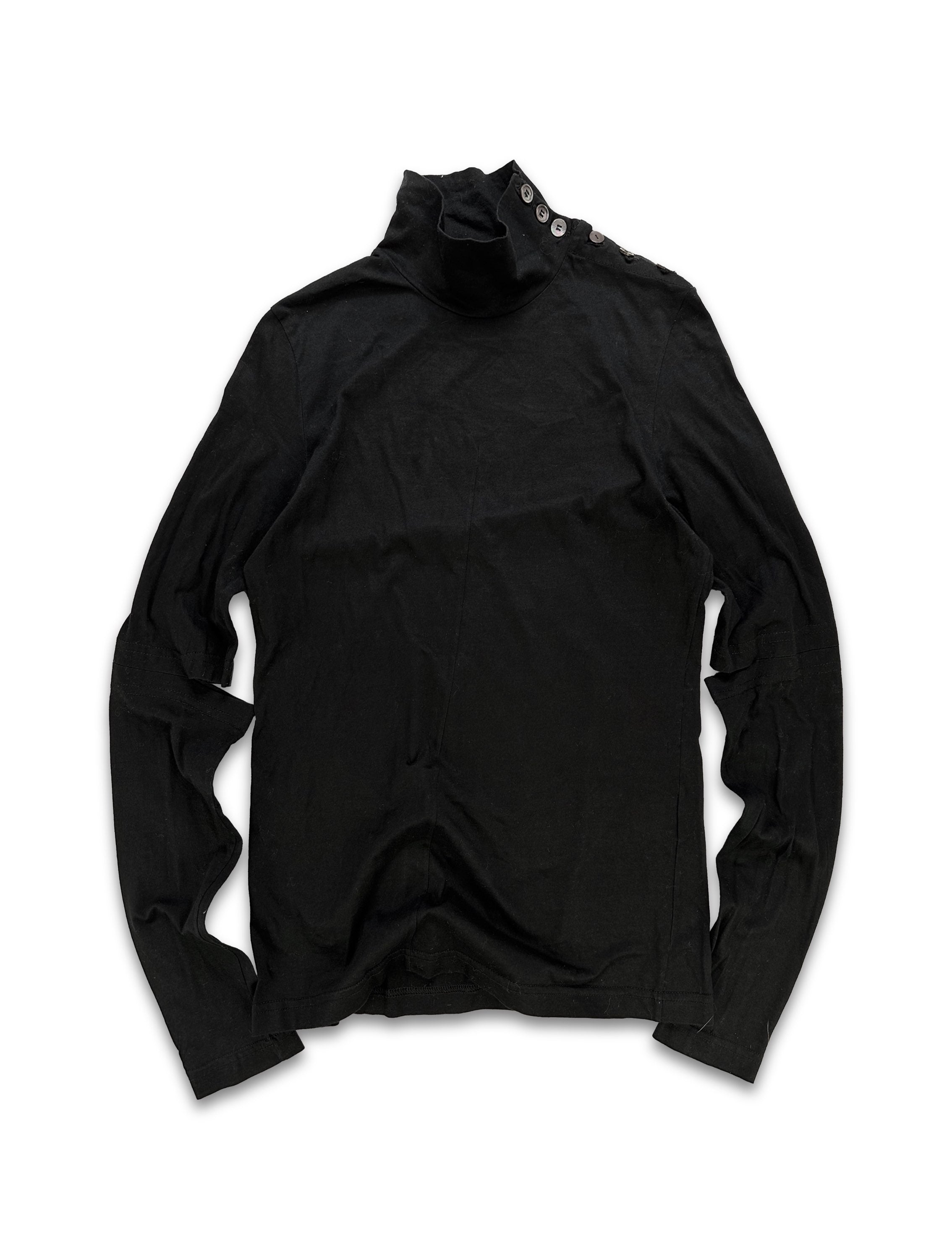 1997 Helmut Lang Button Collar ‘Cut-Out’ Elbow Turtleneck