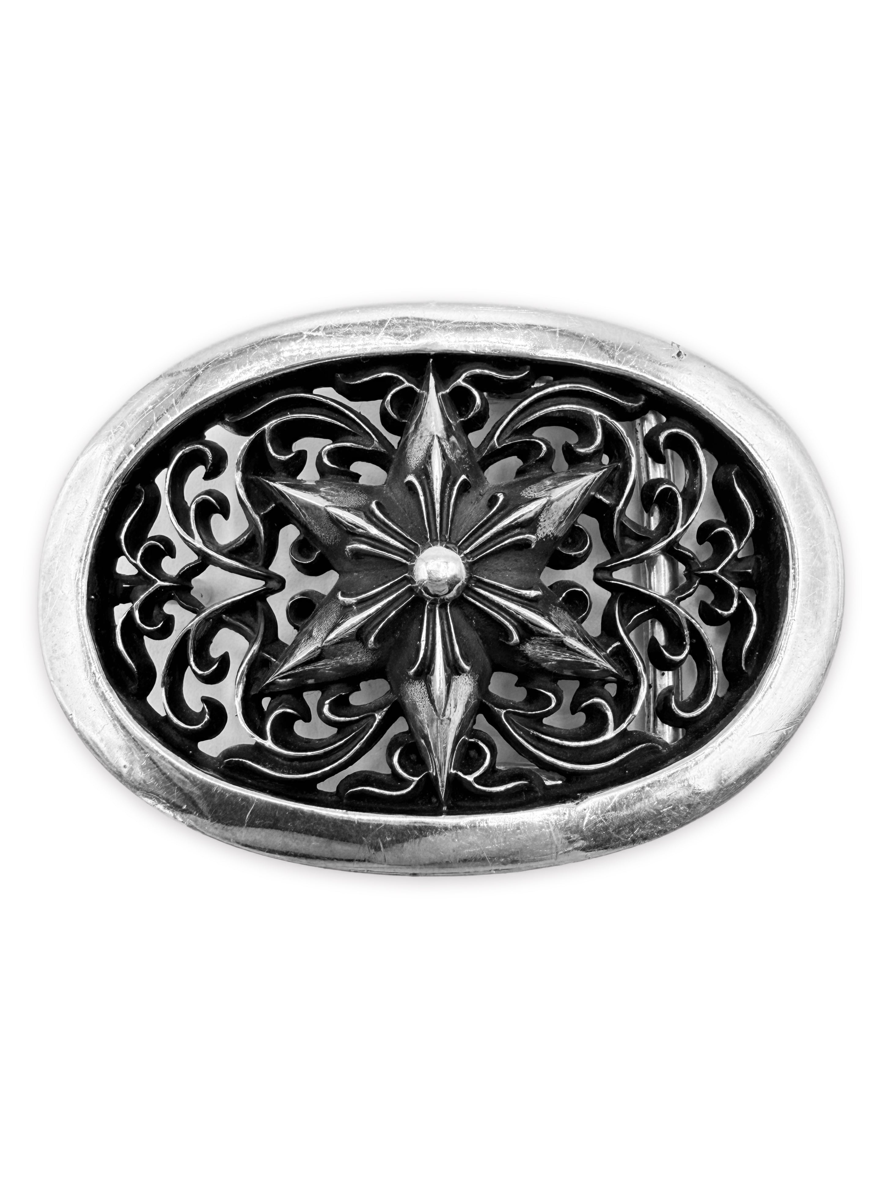 Chrome Hearts 6 Point Star .925 Silver Belt Buckle