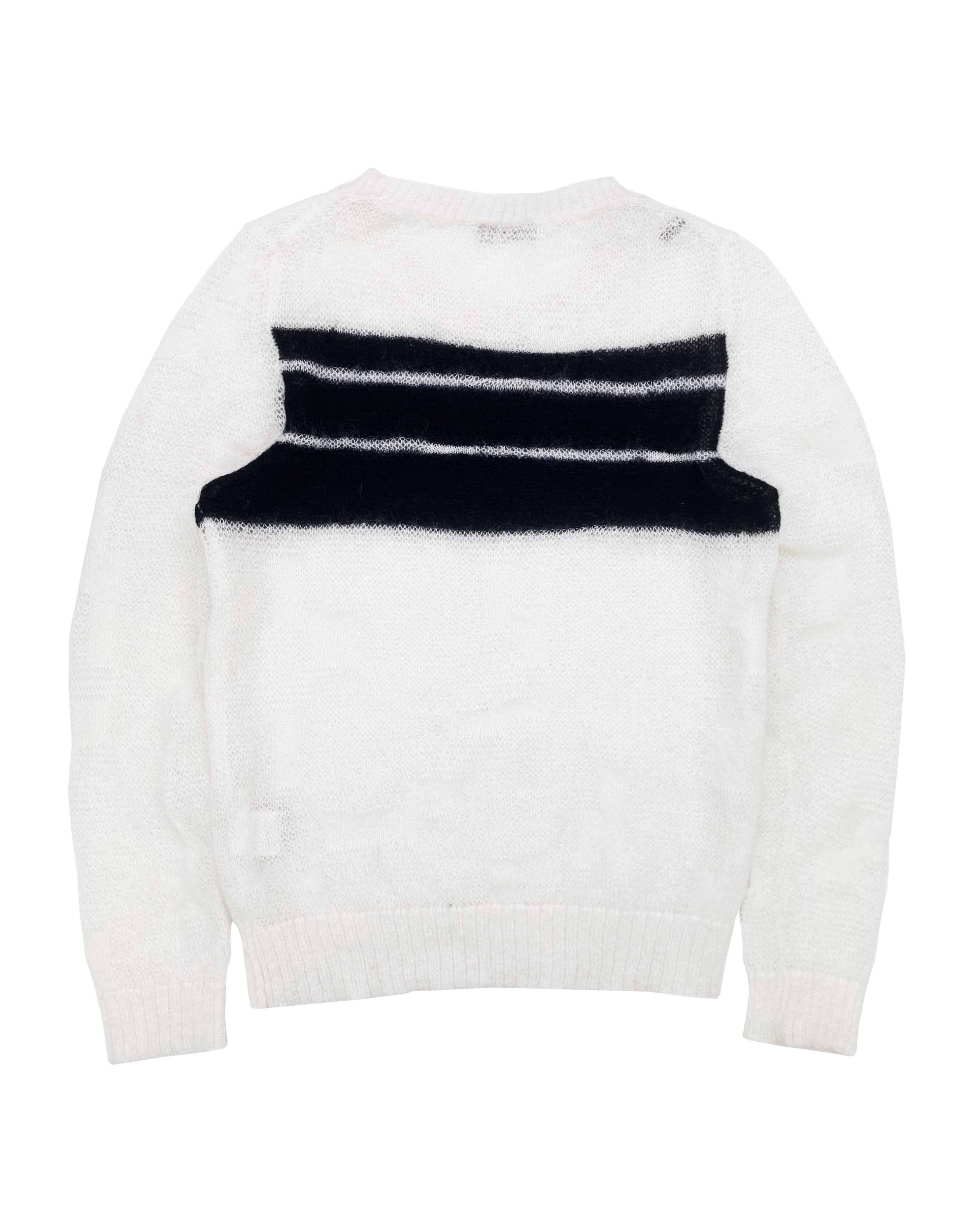 AW07 Dior Homme by Hedi Slimane Striped Low-gauge Mohair Sweater