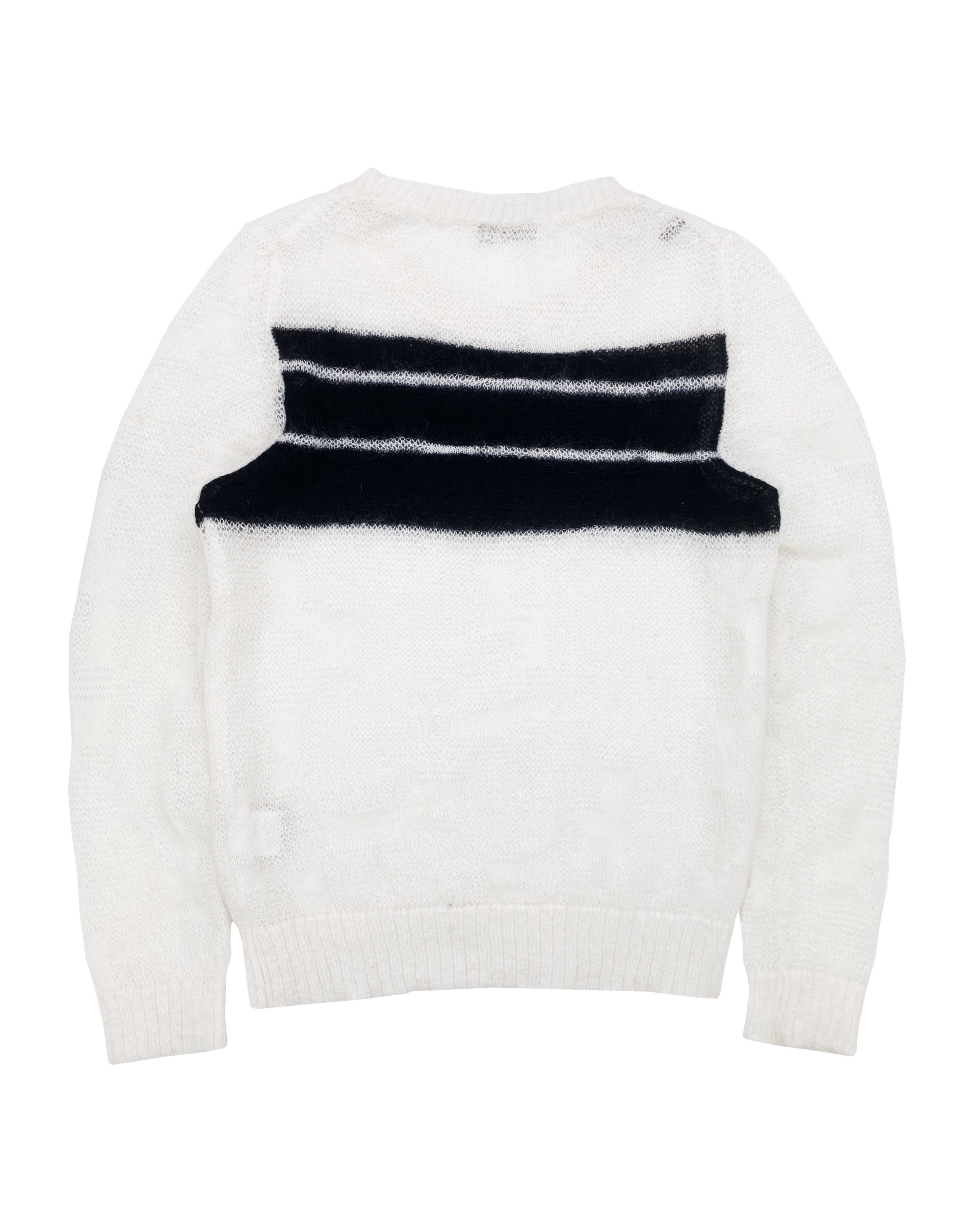 AW07 Dior Homme by Hedi Slimane Striped Low-gauge Mohair Sweater
