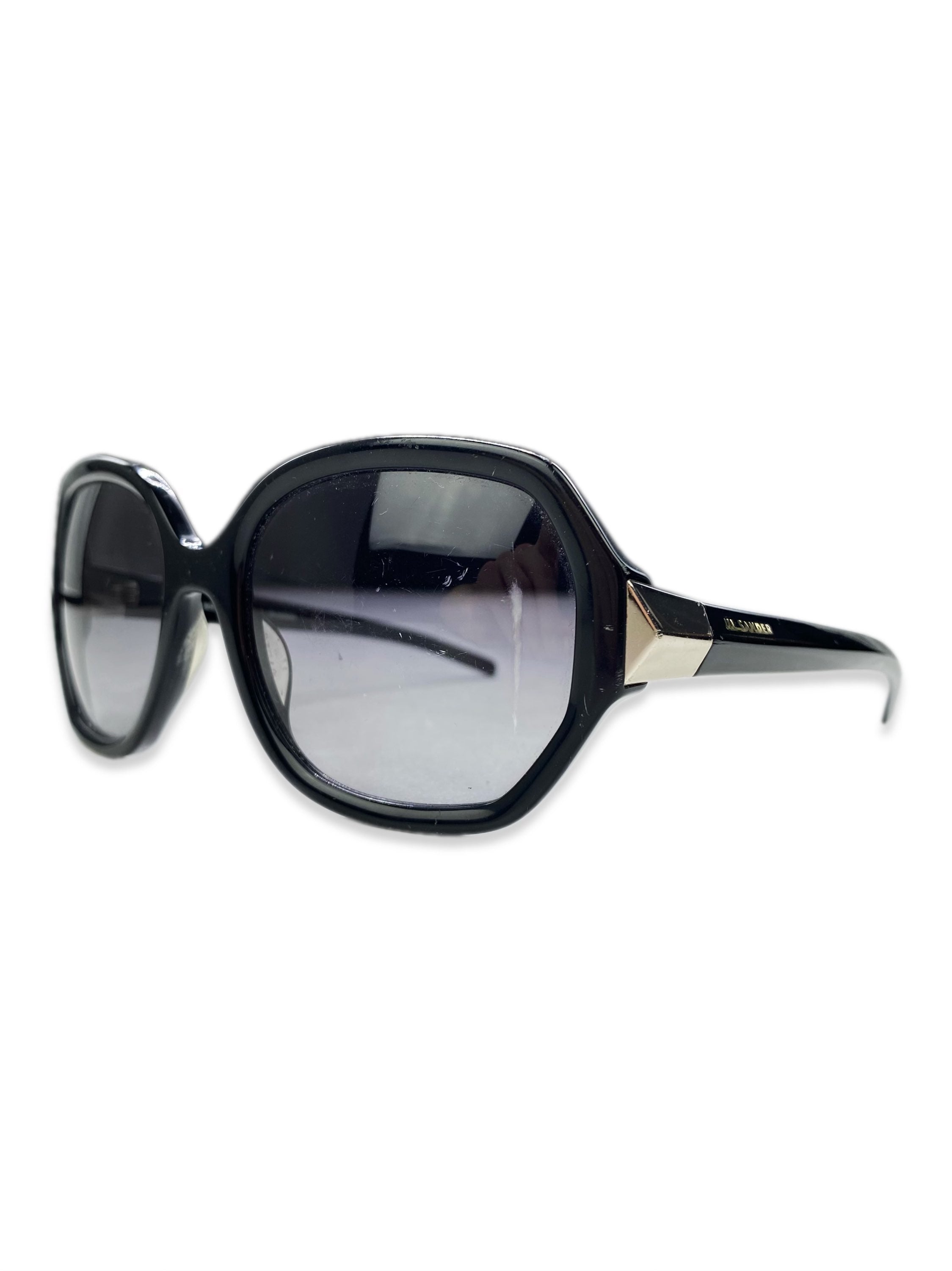 Jil Sander Rounded Blue Tint Sunglasses