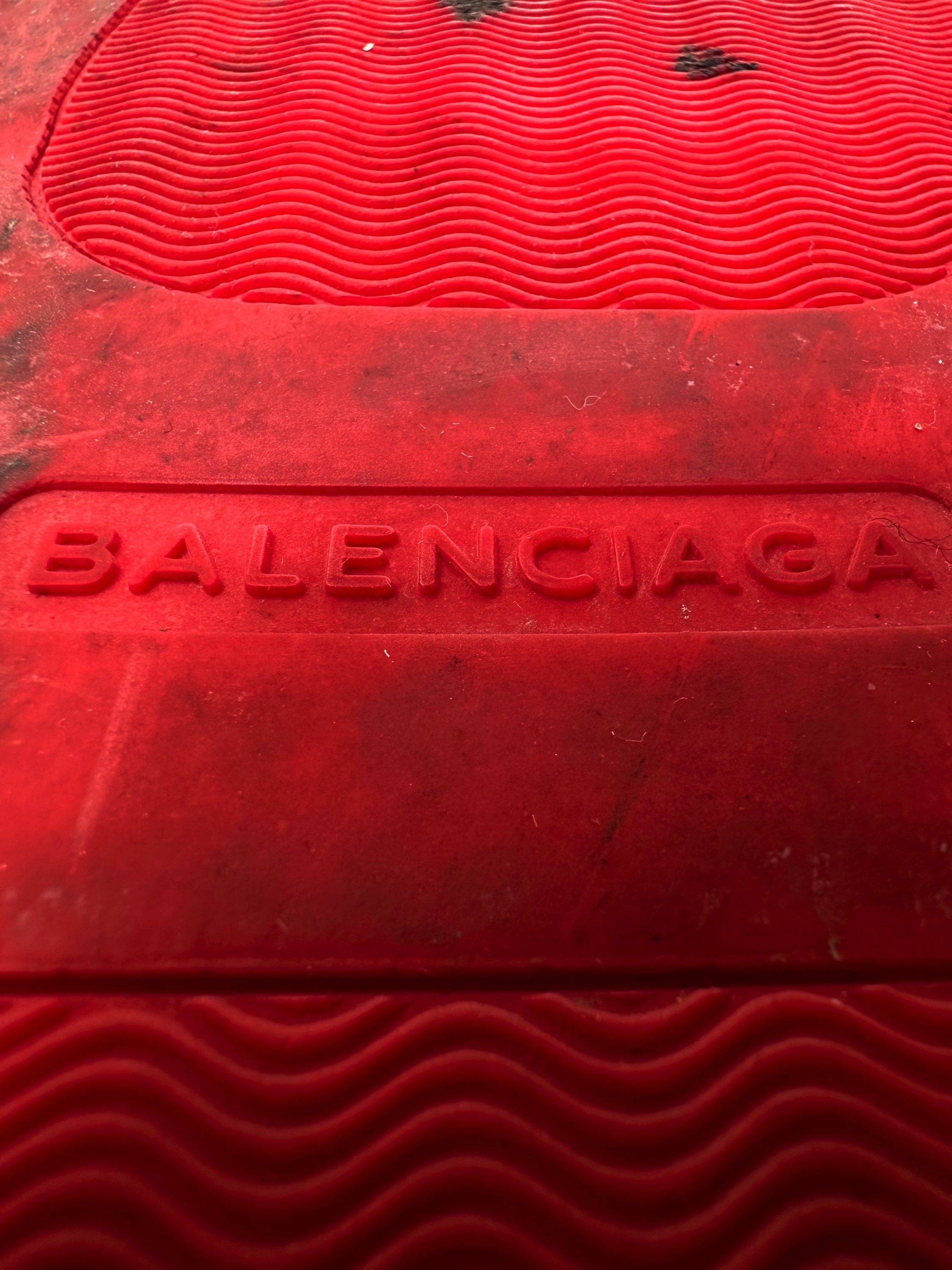 Balenciaga ‘Arena’ Cherry Red Leather Hi-top Sneakers