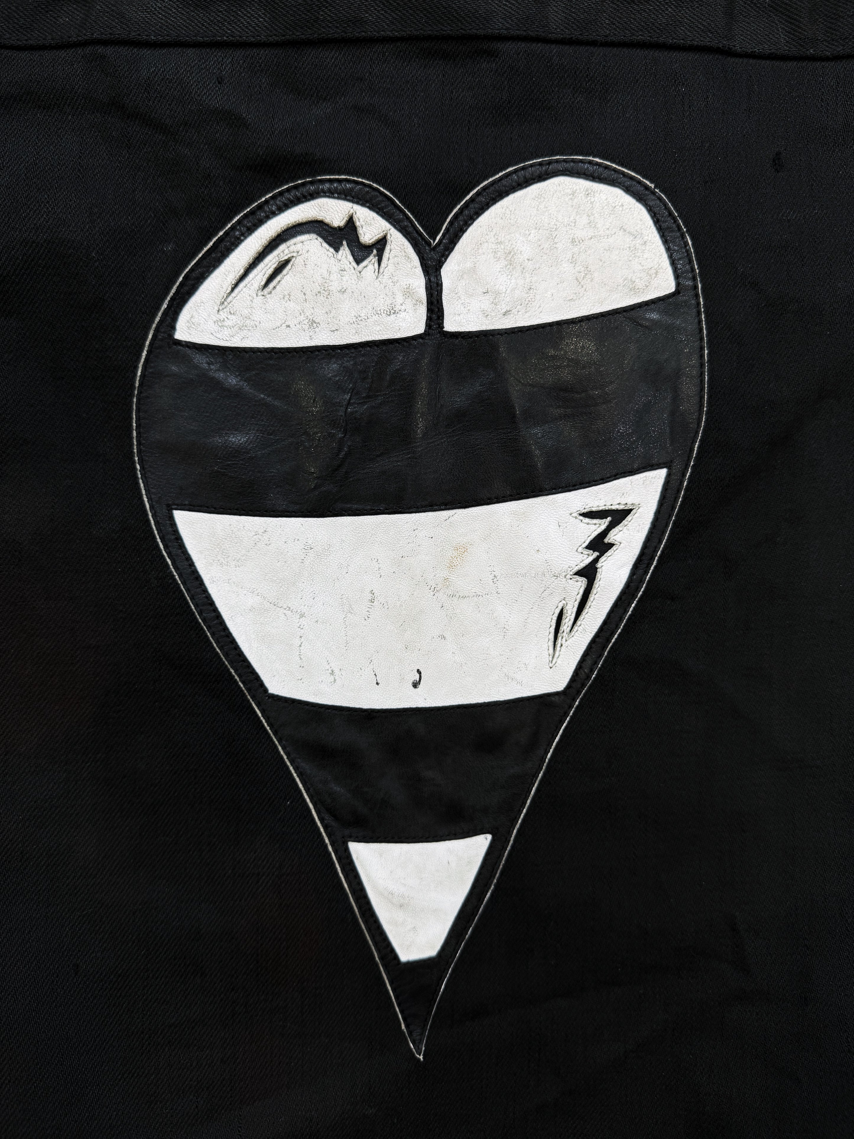 Chrome Hearts x Matty Boy Leather Striped Heart Patch Shoulder Bag