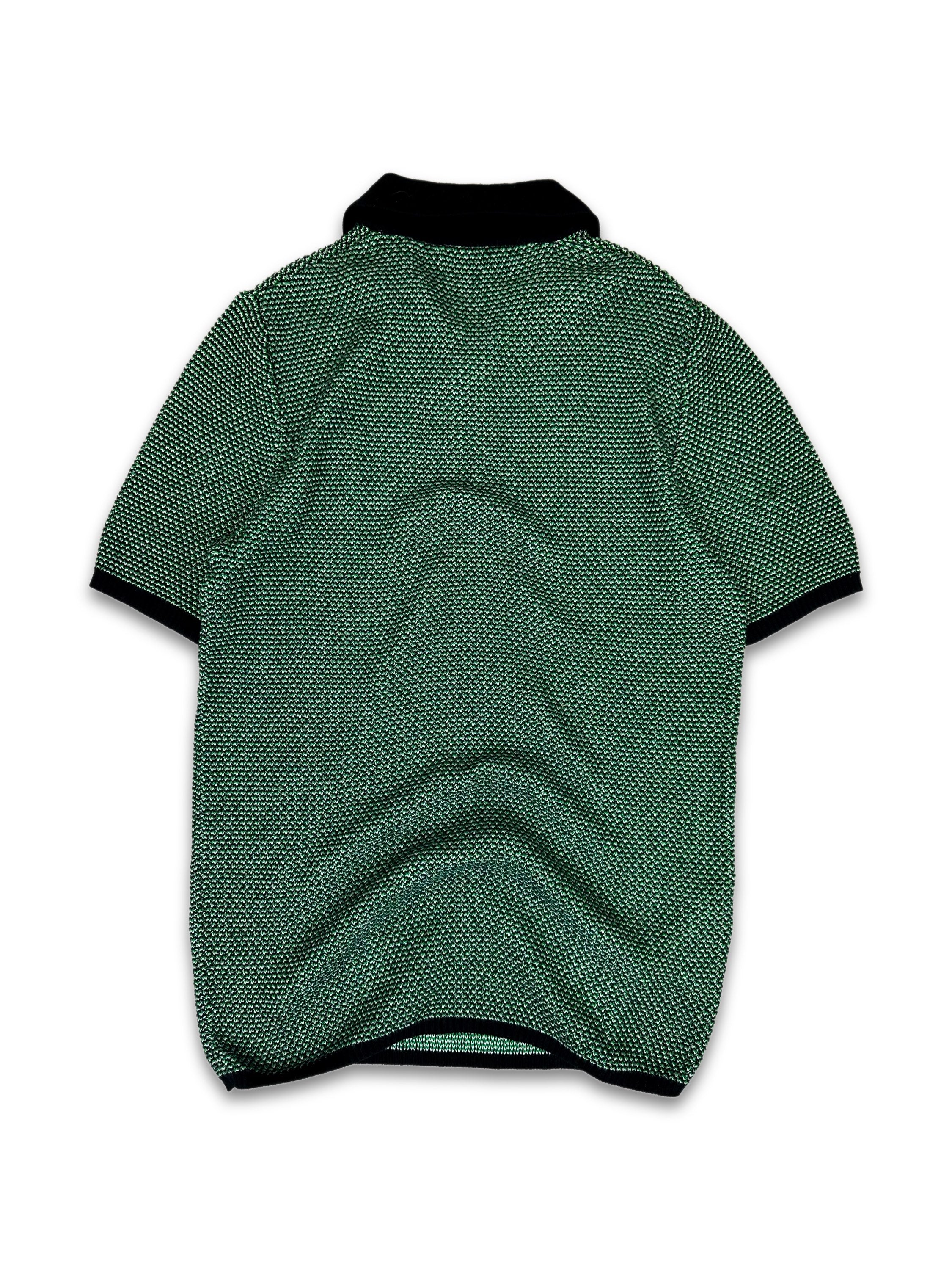 2017 Raf Simons x Fred Perry Emerald Green Knitted Polo Shirt