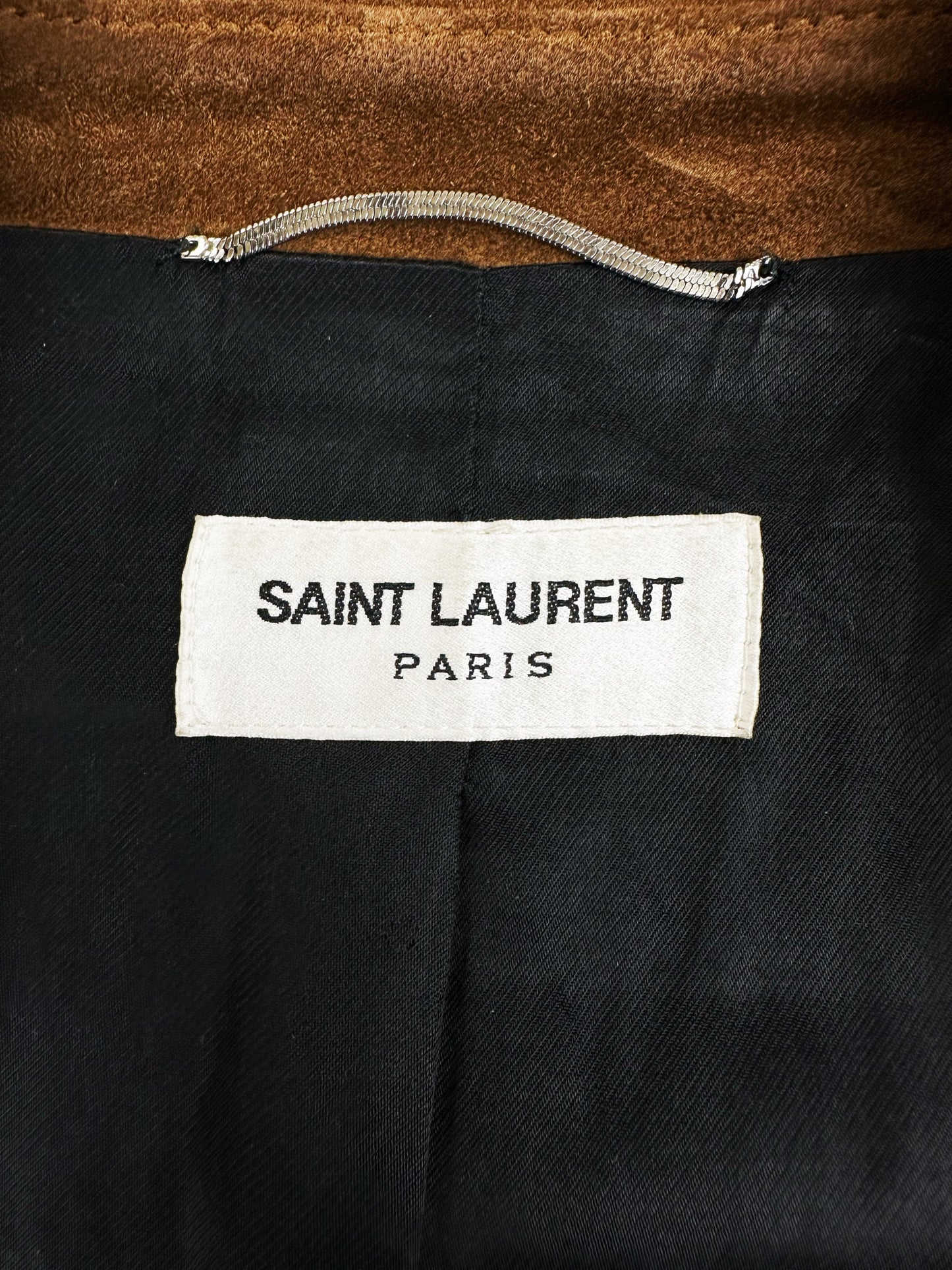 SS20 Saint Laurent Paris Suede ‘Carved’ Multi Pocket Jacket