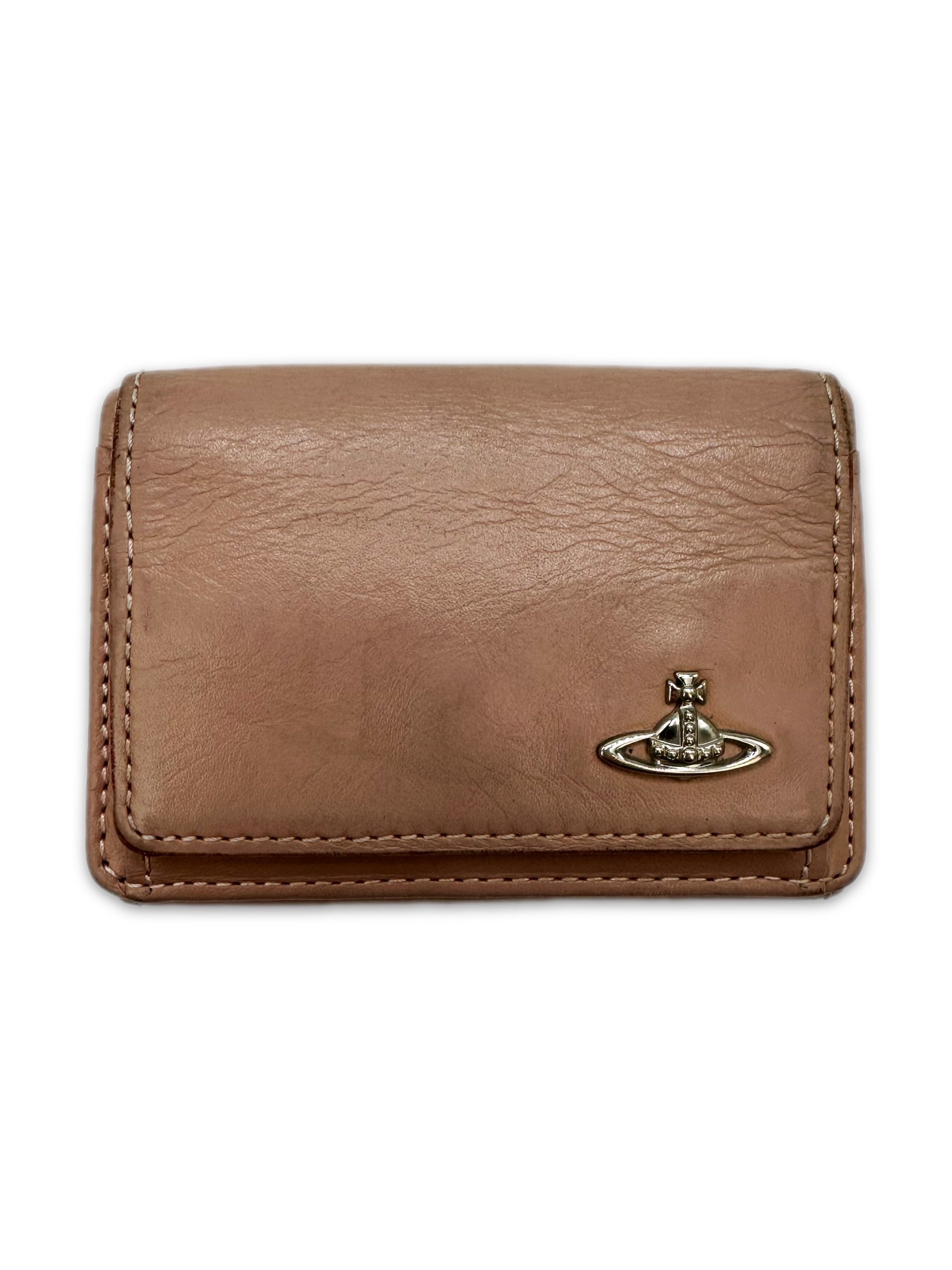 Vivienne Westwood ‘Orb’ Logo Leather Trifold Wallet