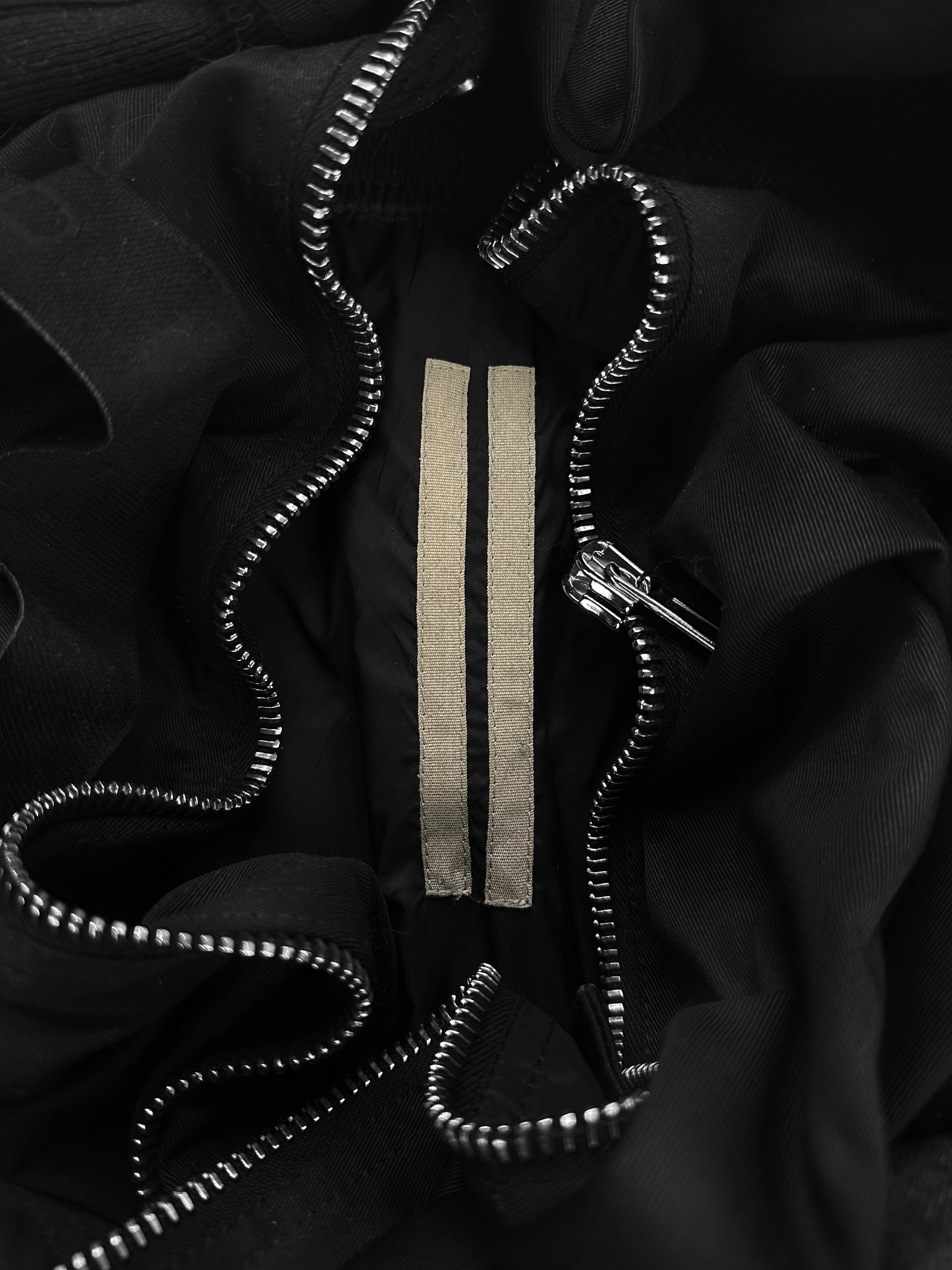 Rick Owens ‘DRKSHDW’ Black MA-1 Nylon Cargo Bomber Jacket