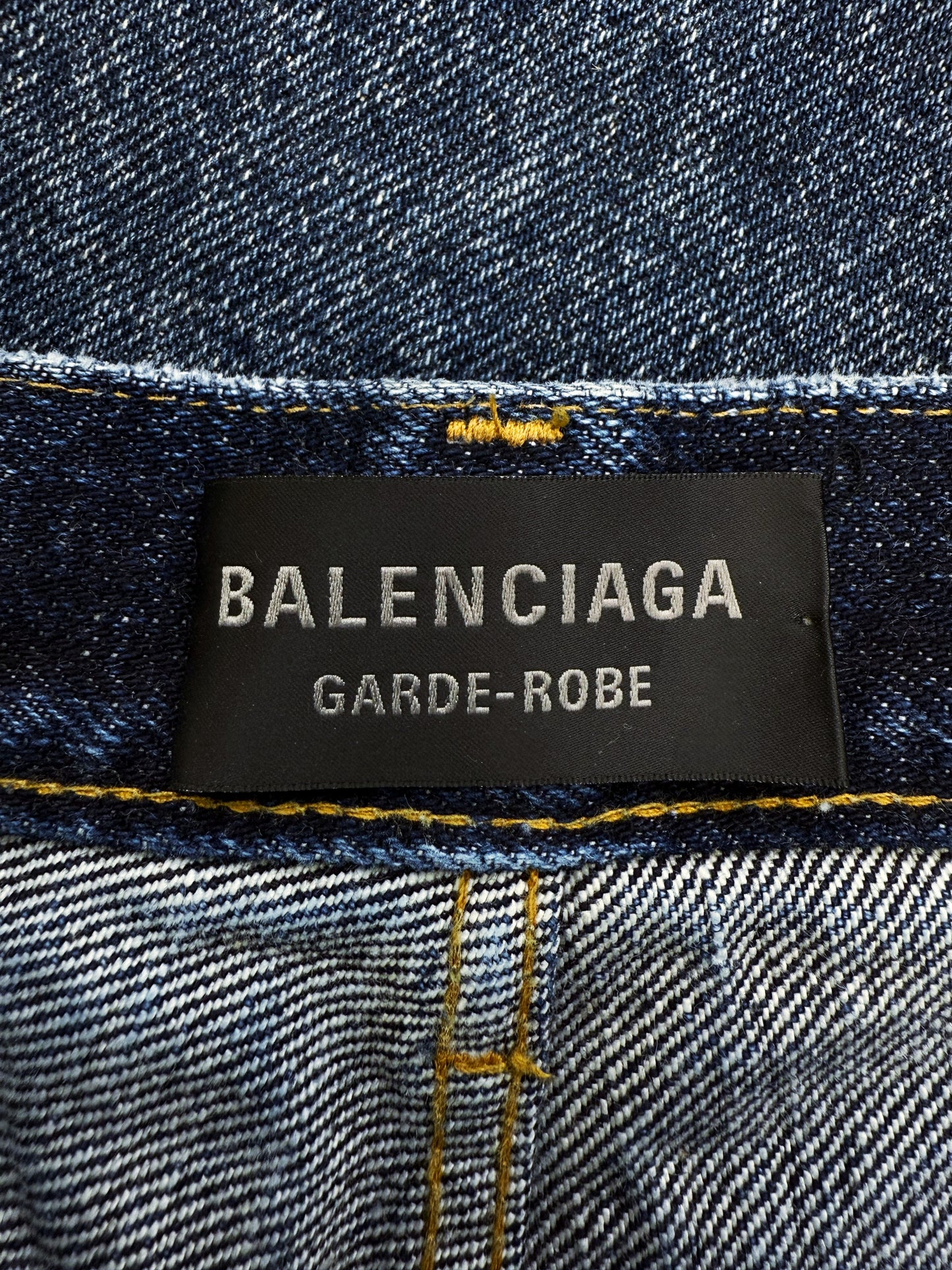 Balenciaga Selvedge Straight Cut Blue Heavy Weight Denim