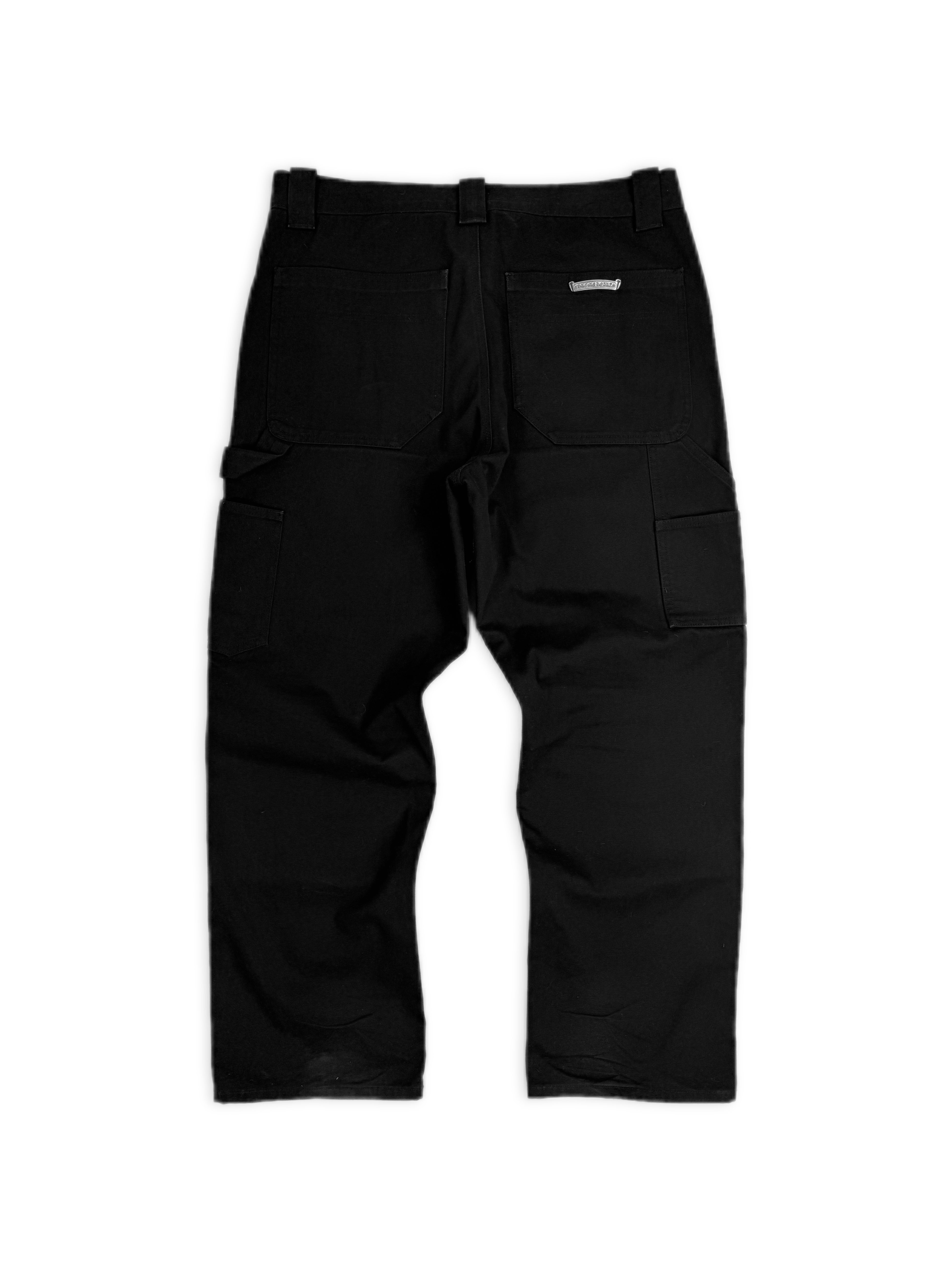 Chrome Hearts Double Knee Carpenter .925 Silver Black Denim Pants