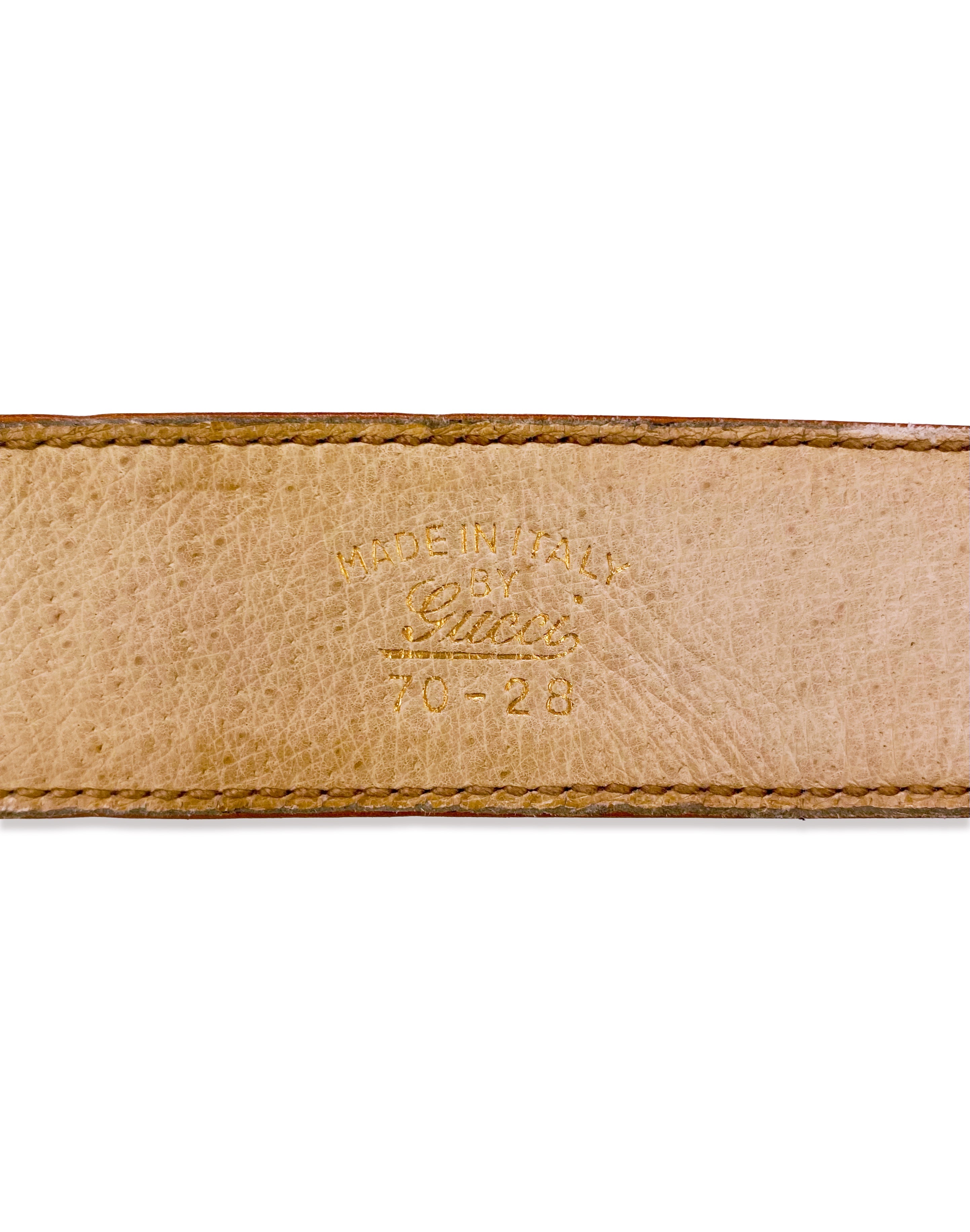 Gucci “G” Metallic Buckle Leather Belt