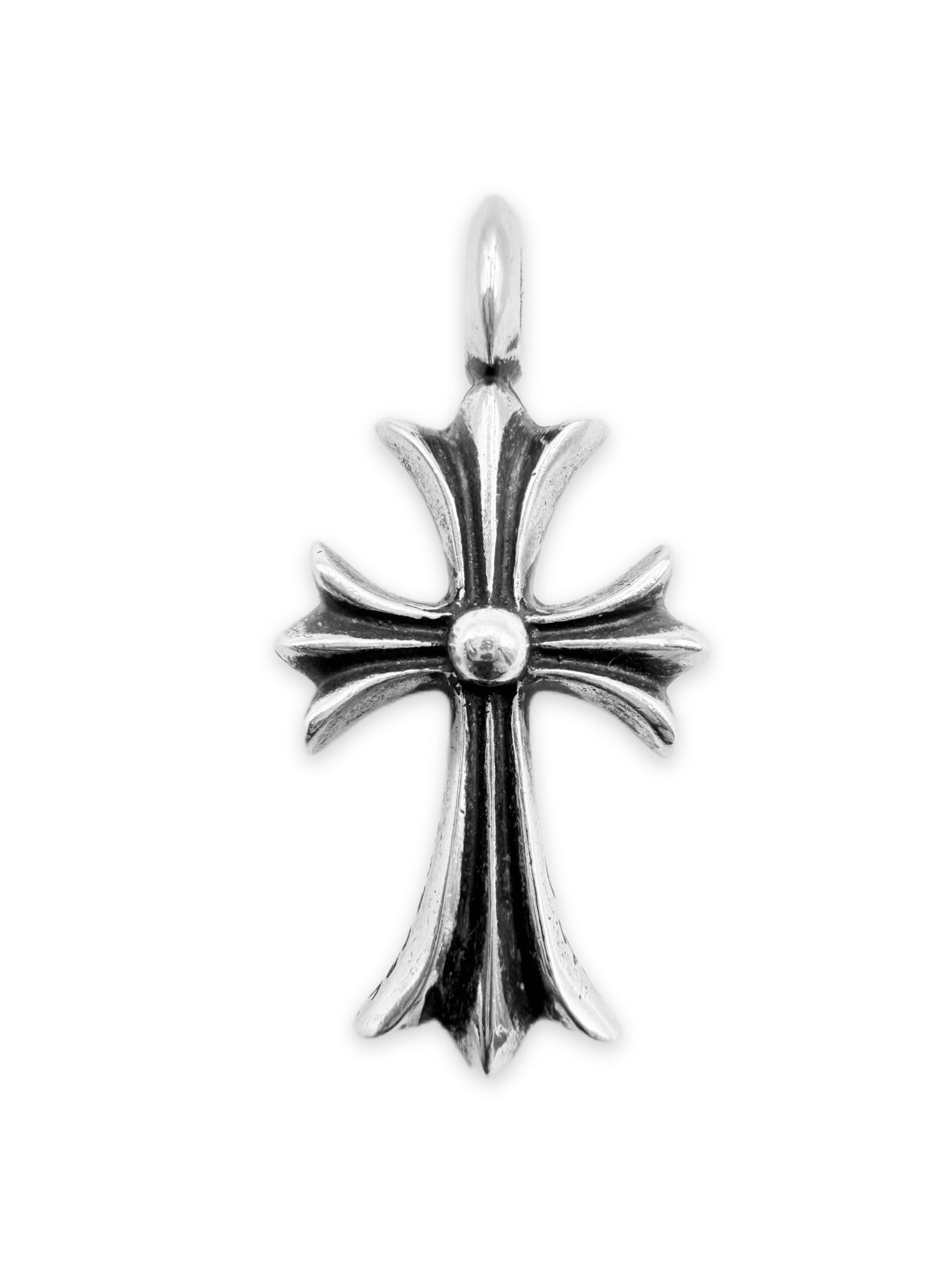 Chrome Hearts Diamond Pavé Factory Set Silver Tiny Cross Pendant
