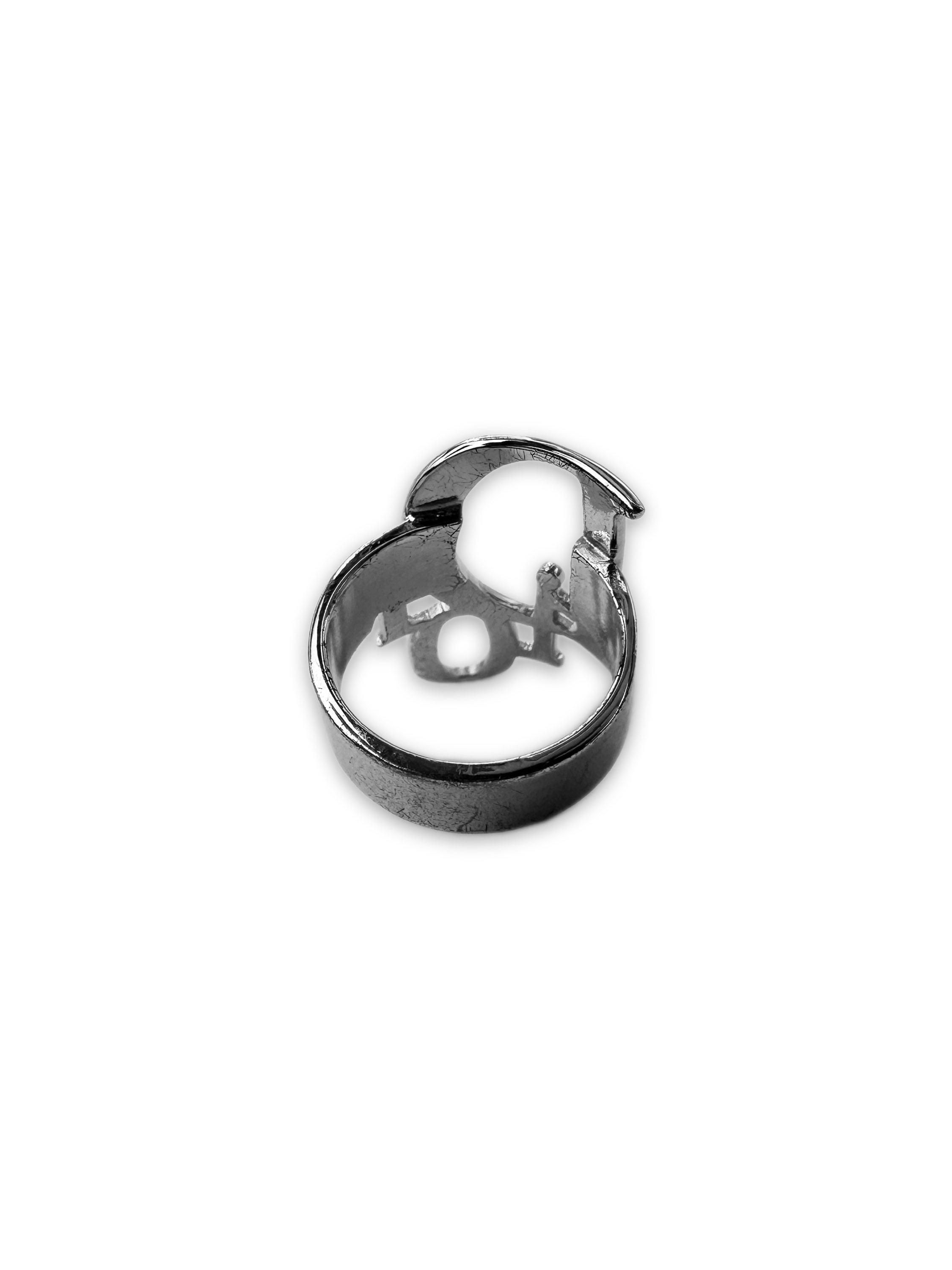 00s Dior Spellout Logo Silver Ring