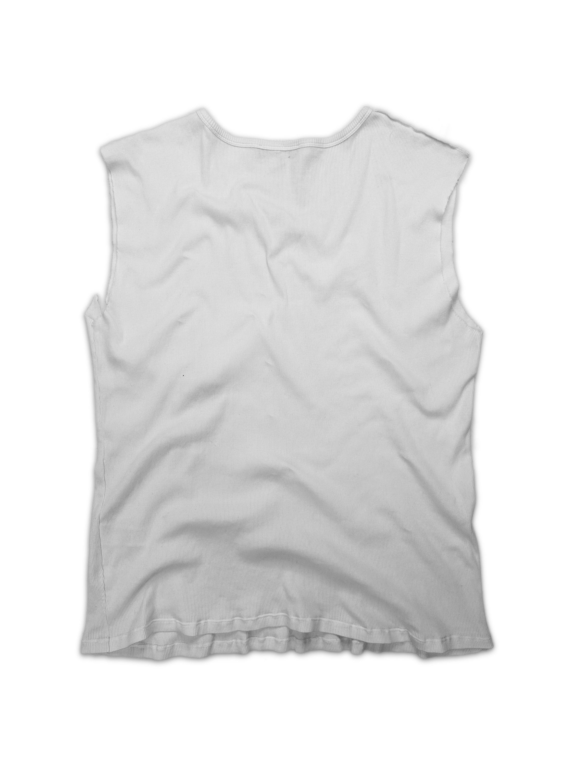 SS04 Raf Simons ‘MTCBU’ Ribbed Slashed Knot Oversized Tank-top