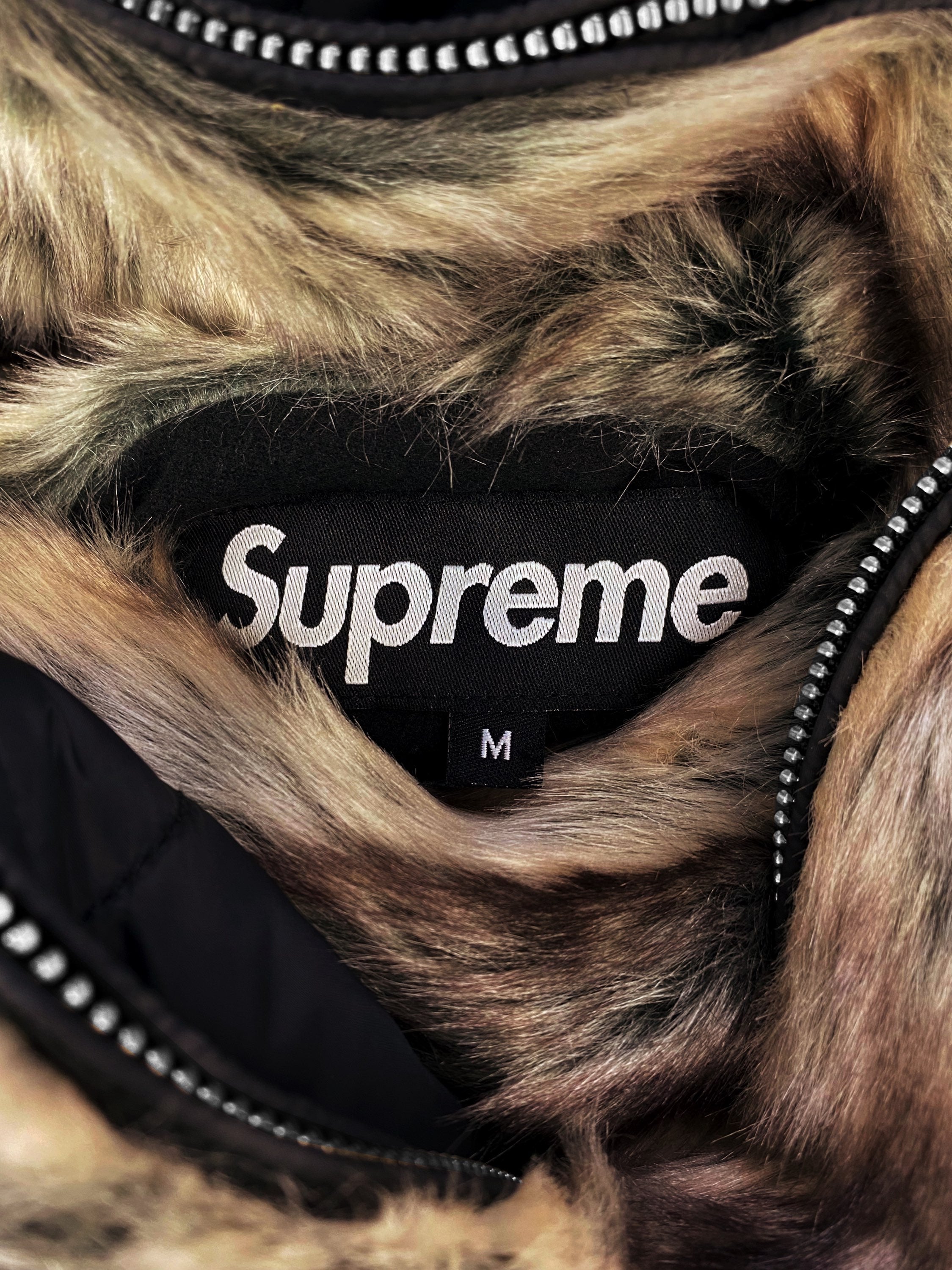 AW20 Supreme ‘3M’ Faux Fur Gradient Reversible Bomber Jacket