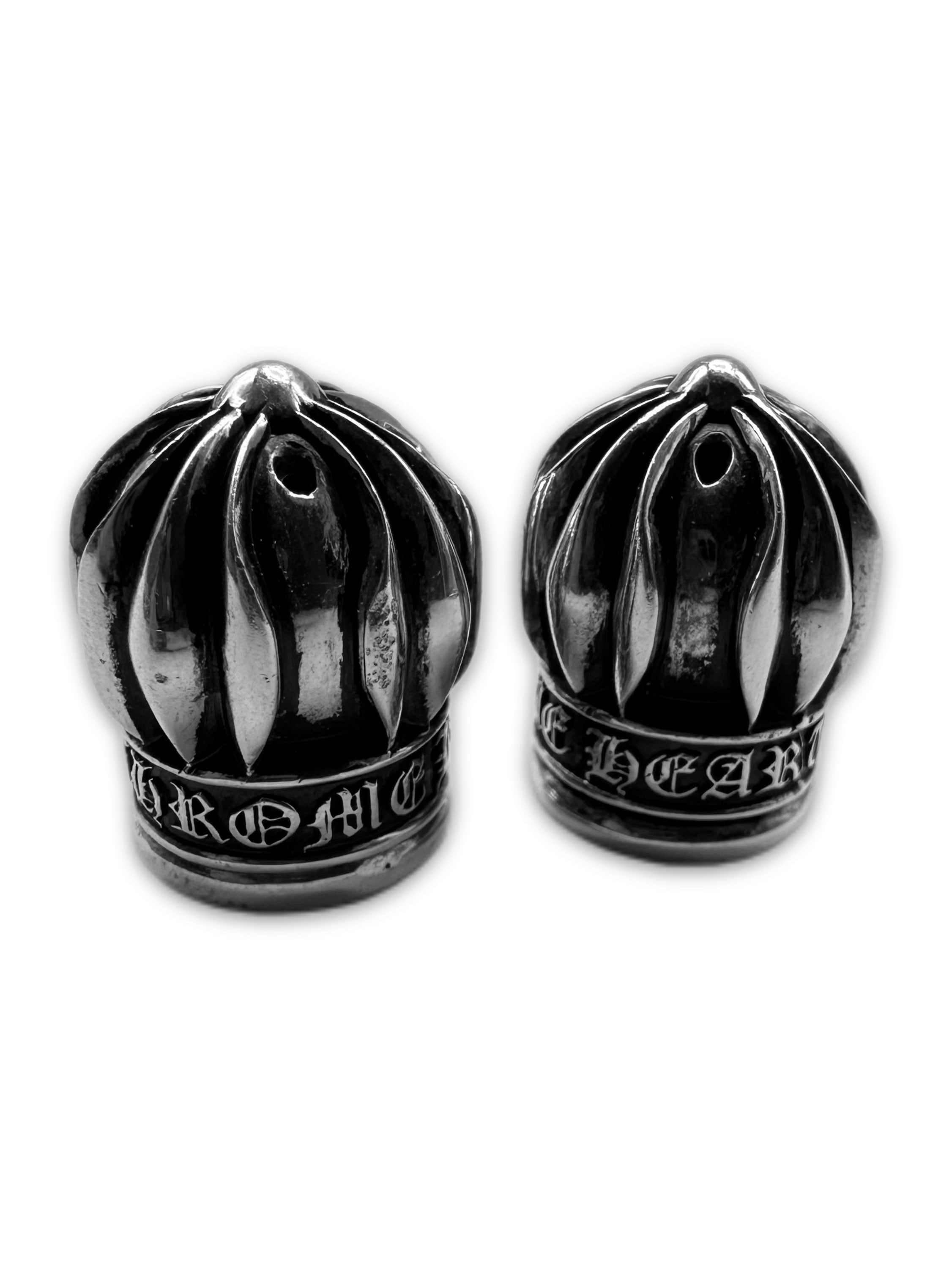 Chrome Hearts Cross .925 Silver Etched Salt &amp; Pepper Shakers