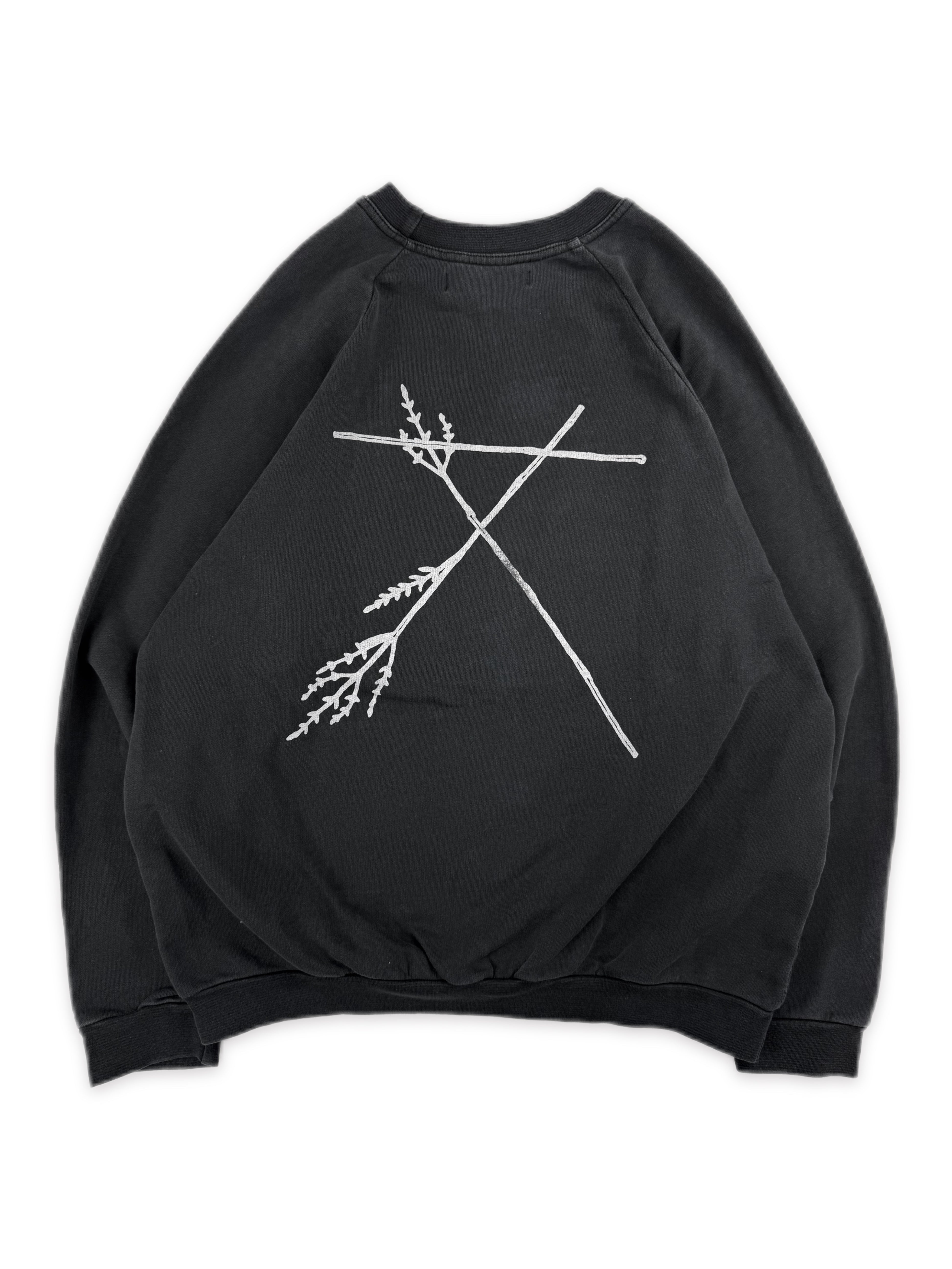 AW02 Raf Simons Virginia Creeper ‘Sticks’ Black Crewneck