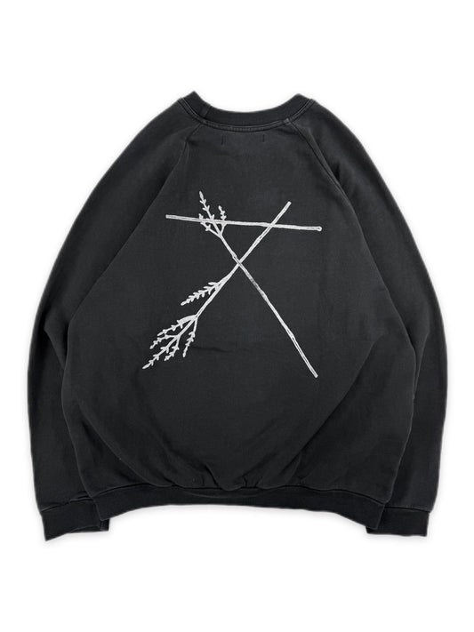 AW02 Raf Simons Virginia Creeper ‘Sticks’ Black Crewneck