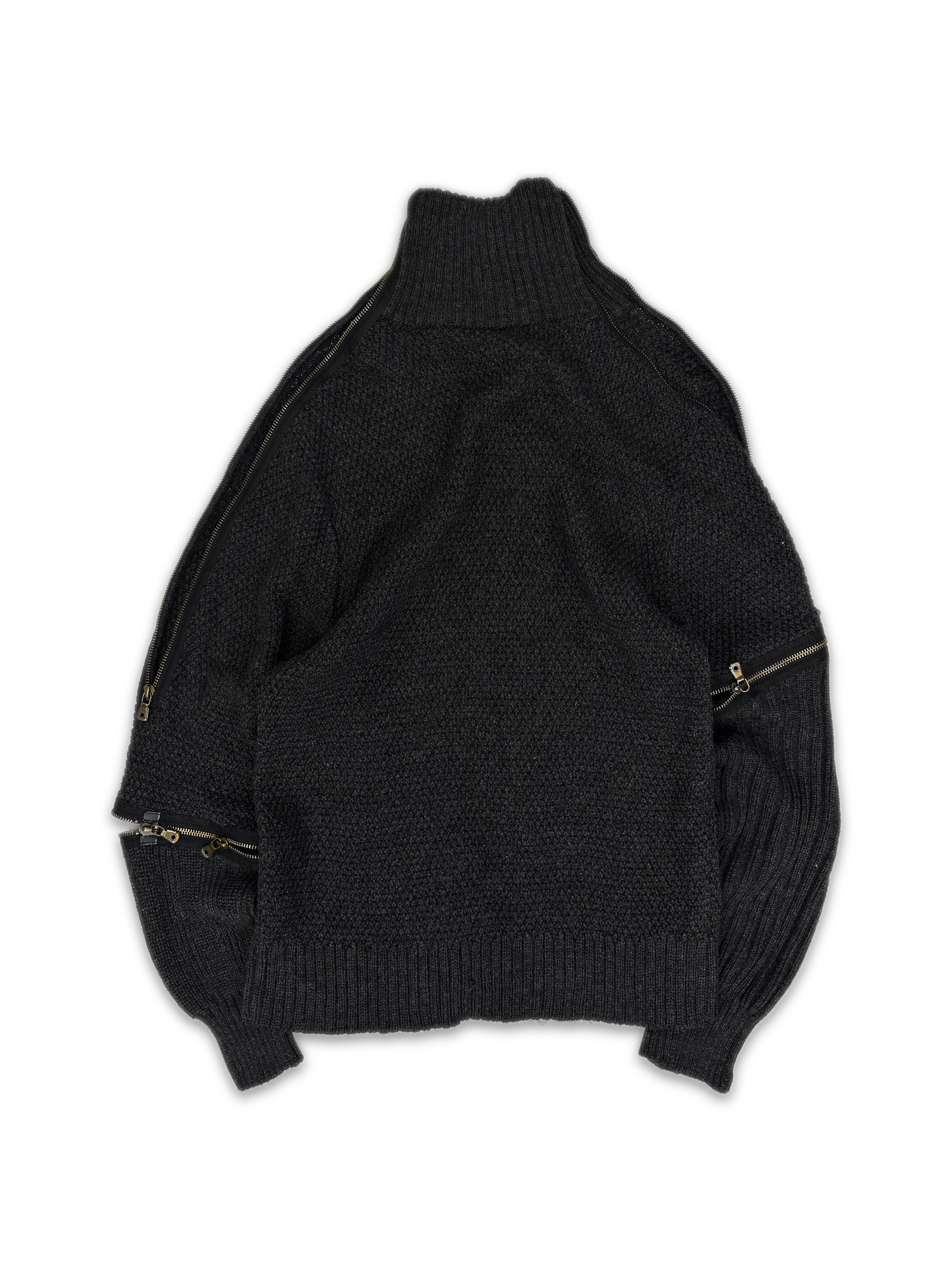AW03 Dolce &amp; Gabbana ‘Spiral’ Zip Heavy Weight Turtleneck