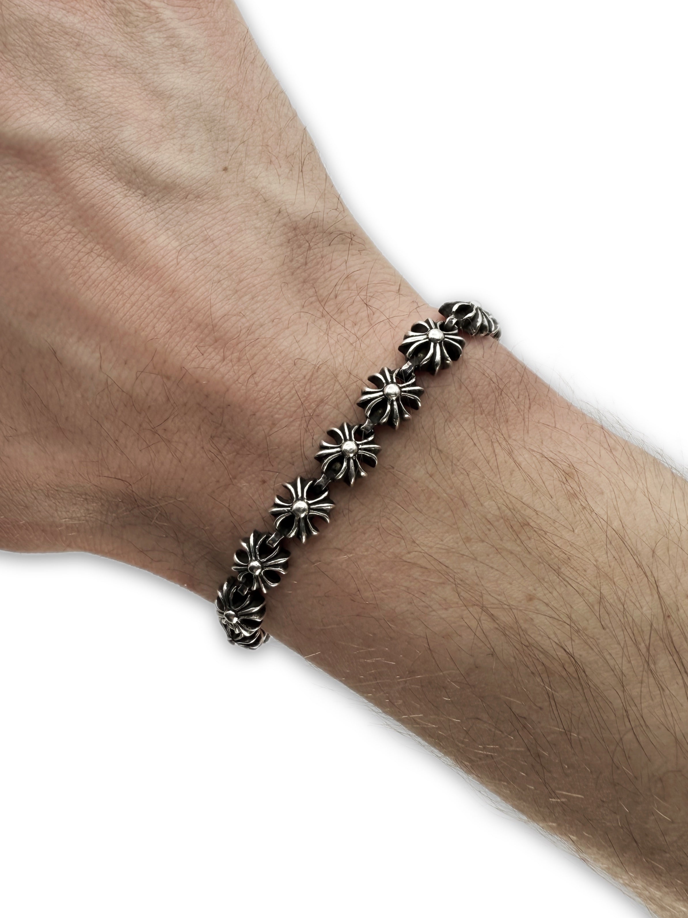 Chrome Hearts ‘Tiny Plus’ Cross .925 Silver Bracelet