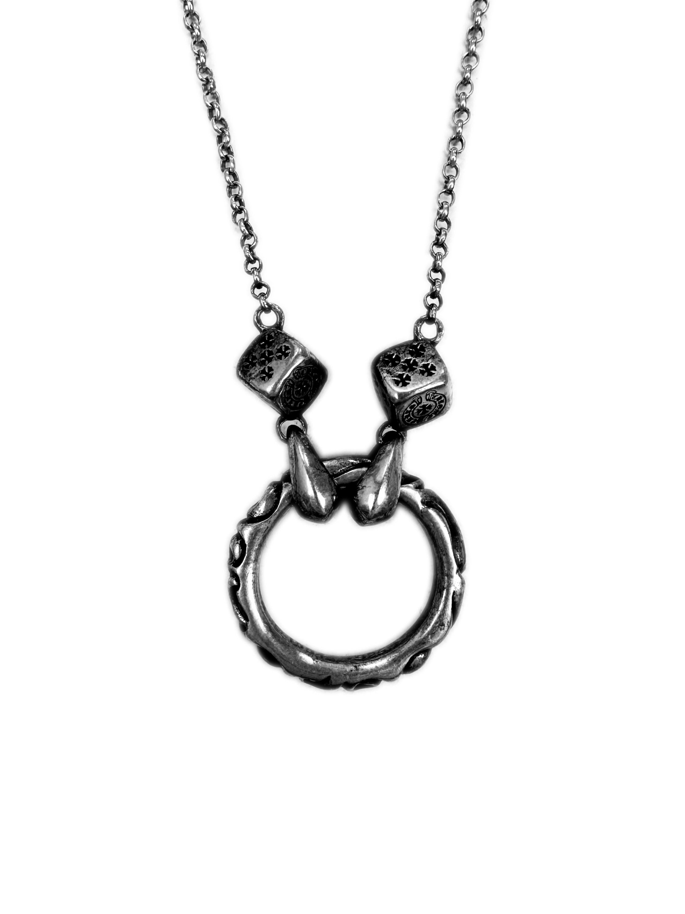 2024 Chrome Hearts Dice ‘Eyewear Holder’ Silver Necklace