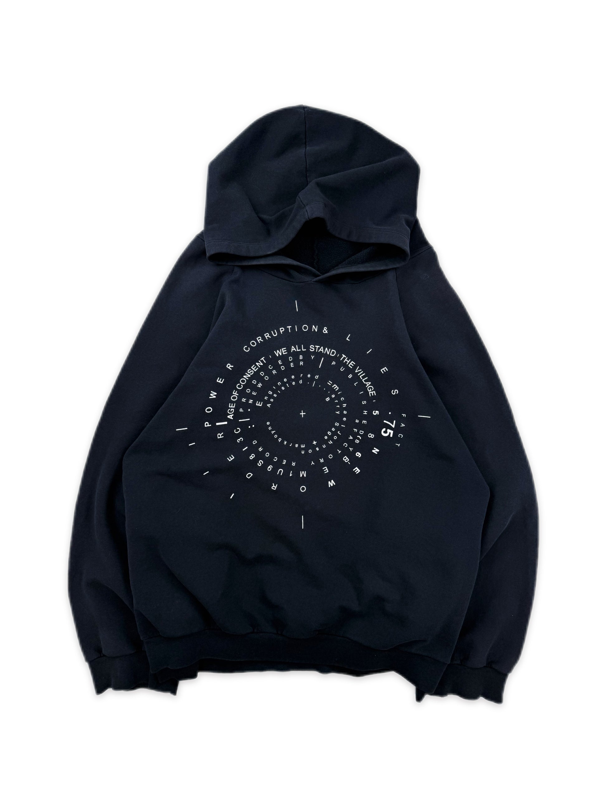 AW03 Raf Simons ‘PCL’ Closer Raglan Oversized Graphic Hoodie
