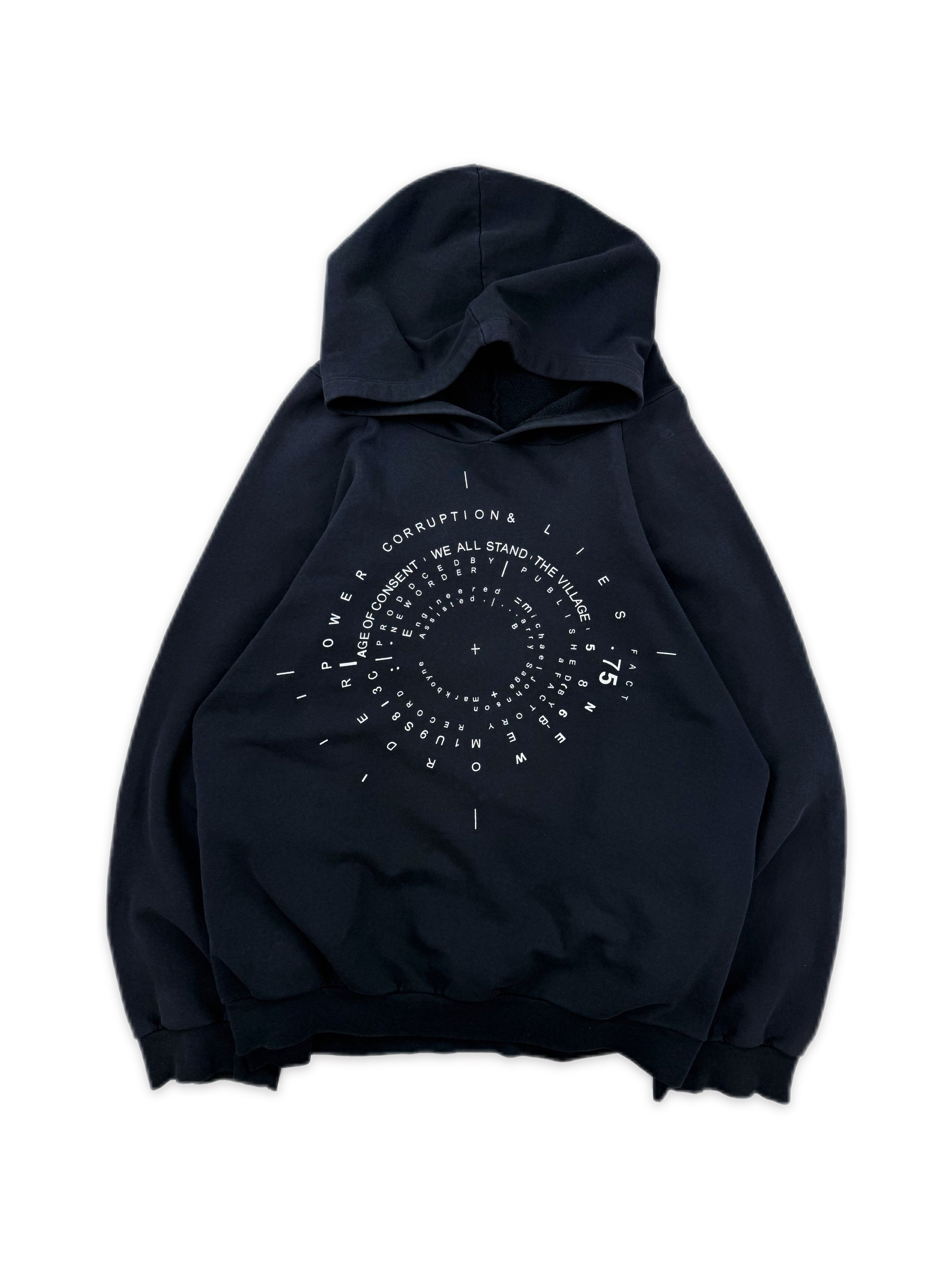AW03 Raf Simons ‘PCL’ Closer Raglan Oversized Graphic Hoodie