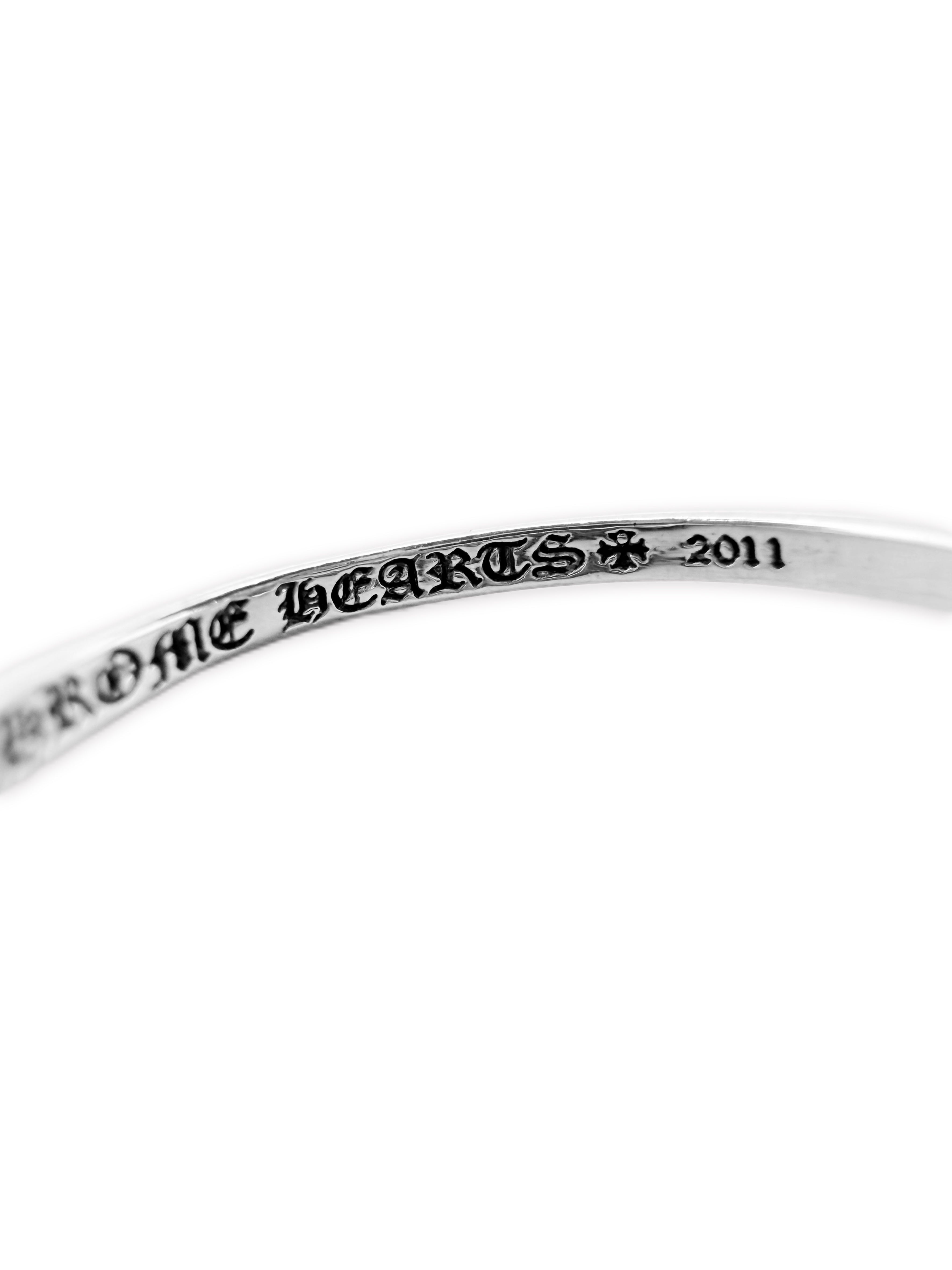 Chrome Hearts Blue Sapphire Factory Silver .925 Silver Bubblegum Cross Ring