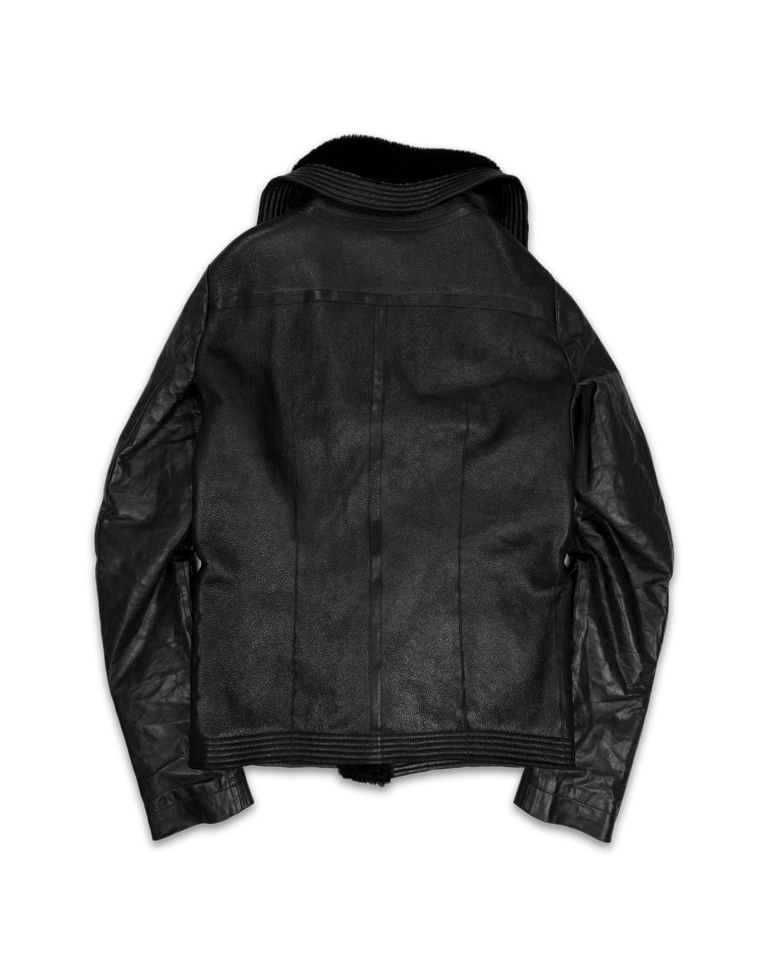 AW12 Rick Owens ‘Mountain’ Geo Shearling Leather Jacket