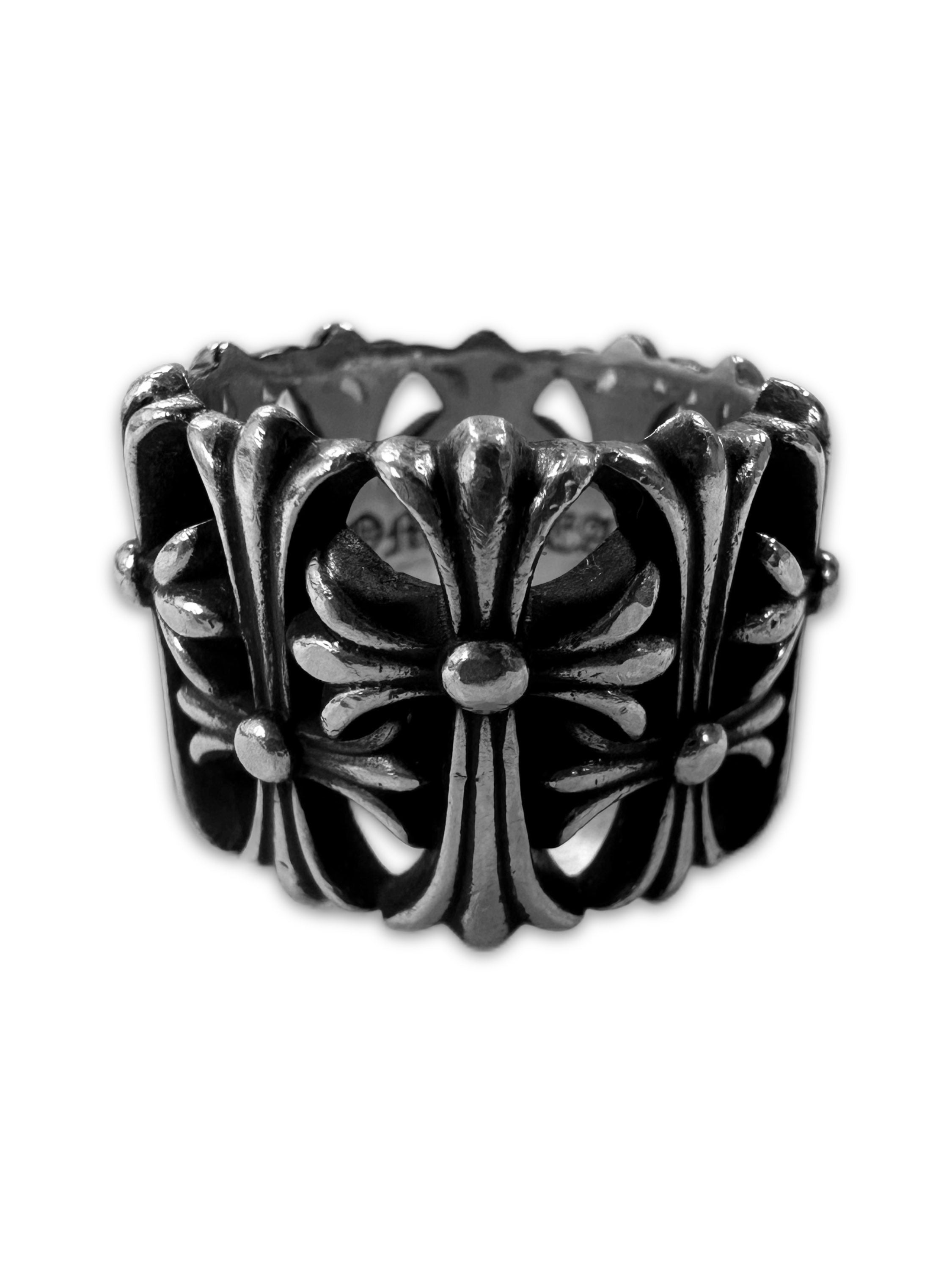 Chrome Hearts ‘Cemetery’ Multi Cross .925 Silver Ring