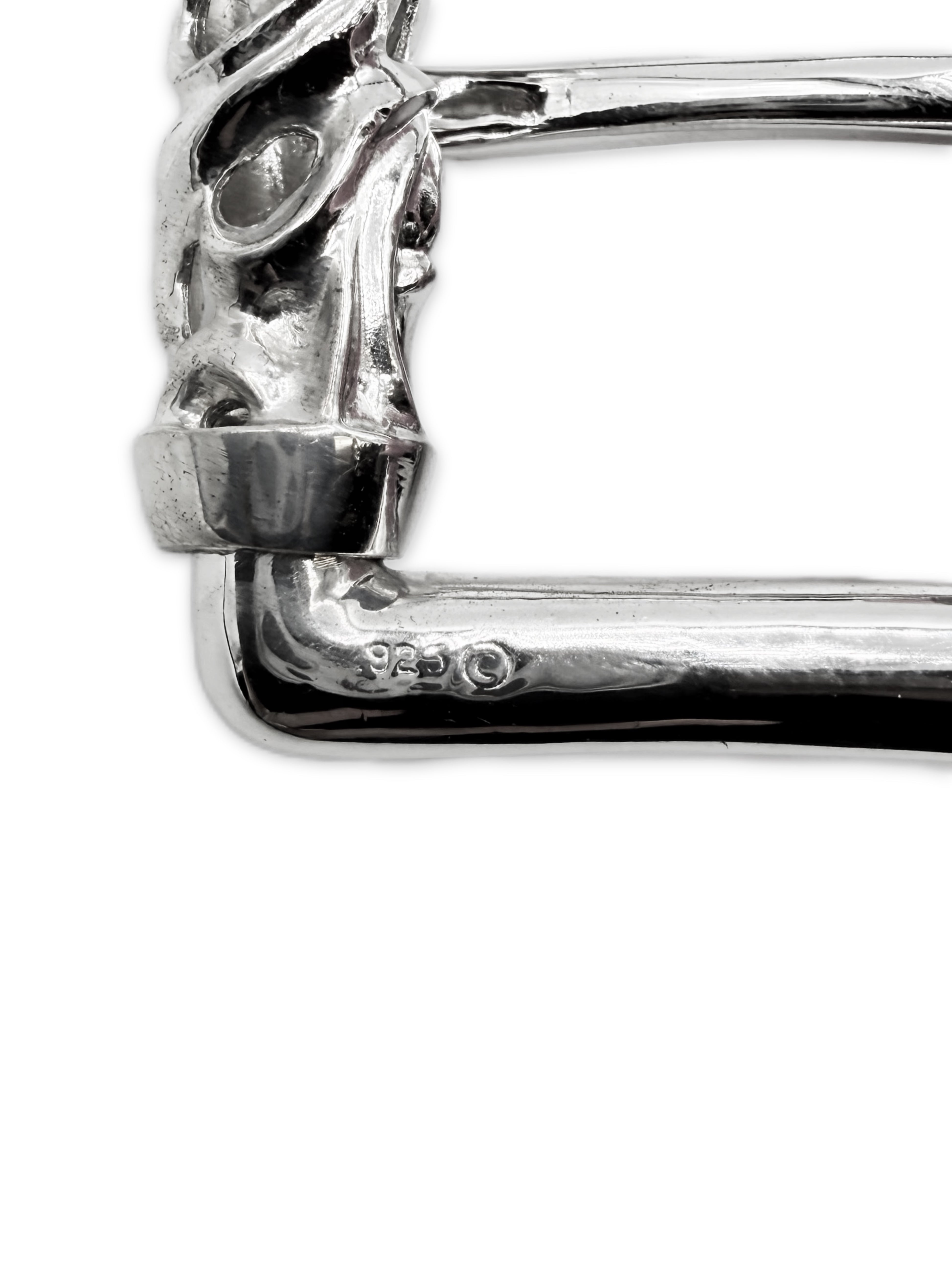 Chrome Hearts Pyramid Stud Patent Leather Rhodium Pink Roller Belt