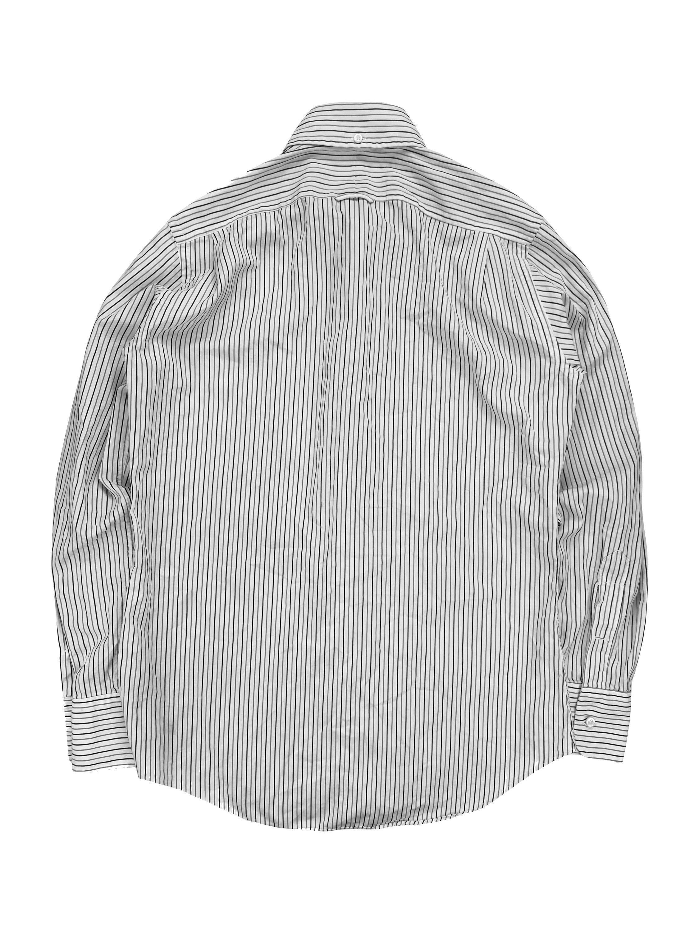 Thom Browne Pinstripe Collared Button Down Longsleeve Shirt