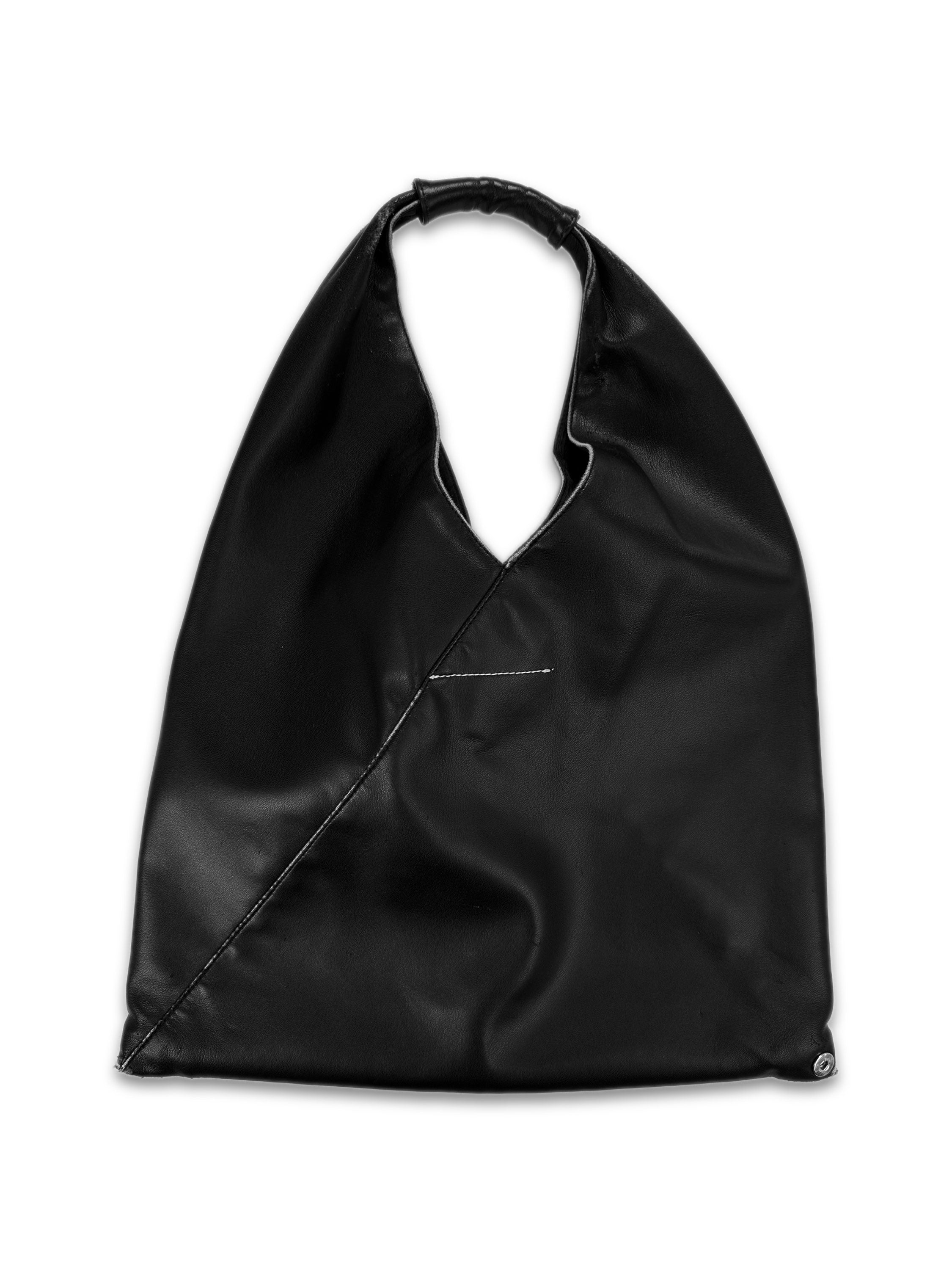 Maison Margiela MM6 Black Leather Darting Handbag