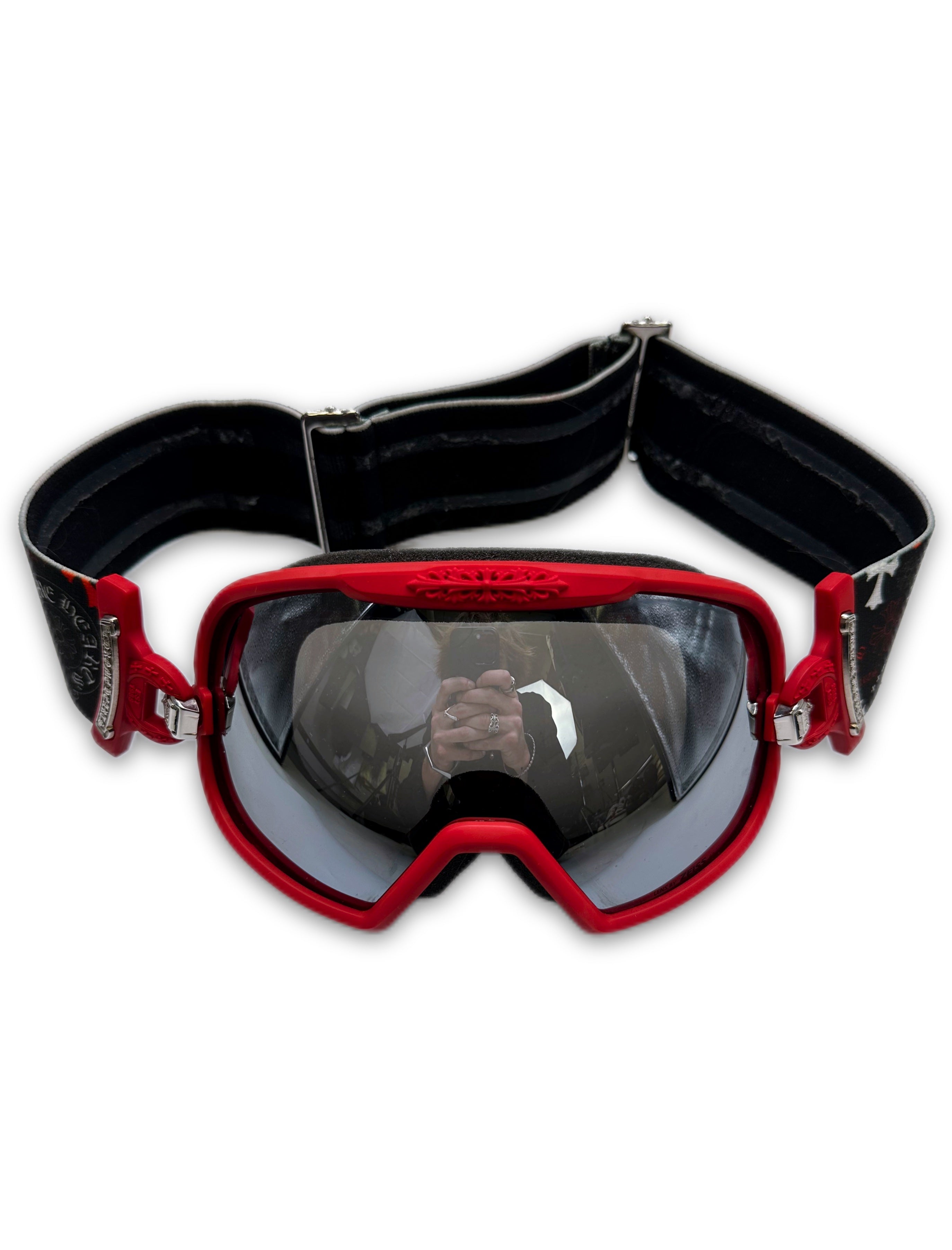 Chrome Hearts ‘Silver Morning’ Red Cross Monogram Ski Goggles