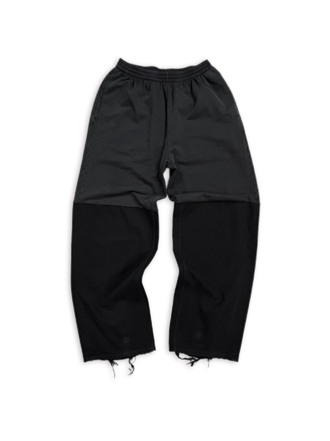 SS23 Balenciaga Mud Show Hybrid Patched Black Sweat Pants