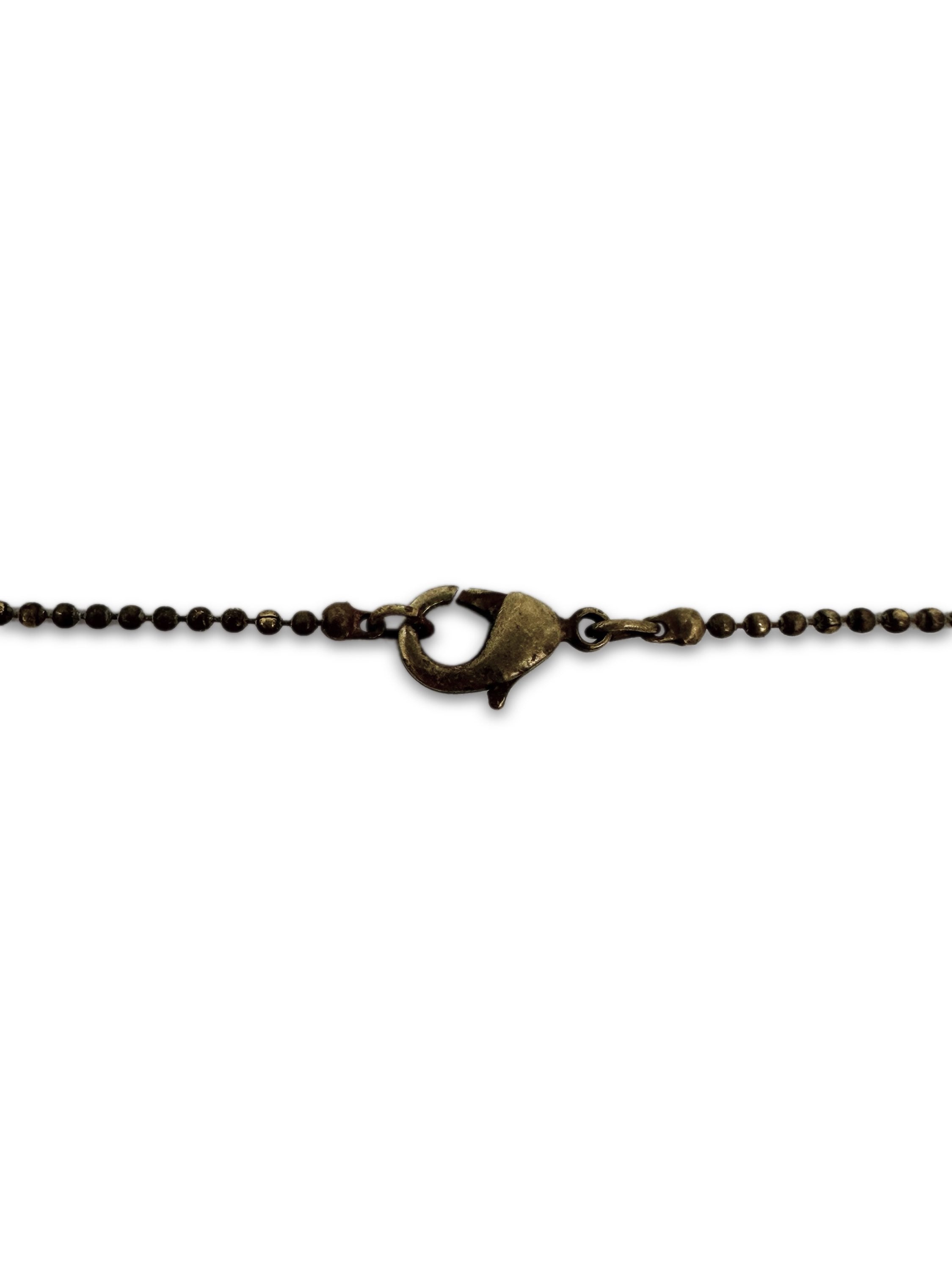 00s Tornado Mart ‘Cross’ Pendant Motif Brass Necklace