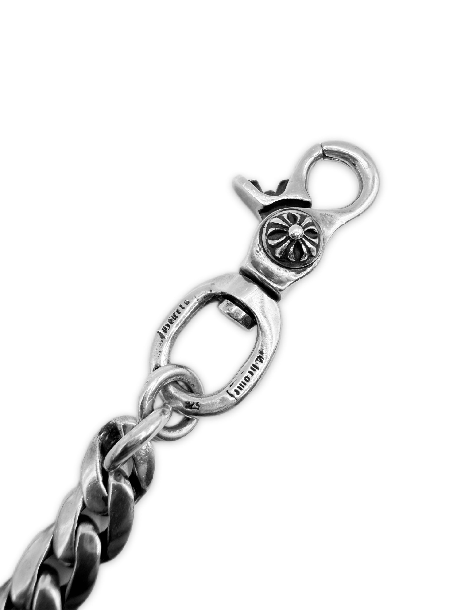 Chrome Hearts Cross Zippo Lighter Cuban Link Lobster Clasp Wallet Chain