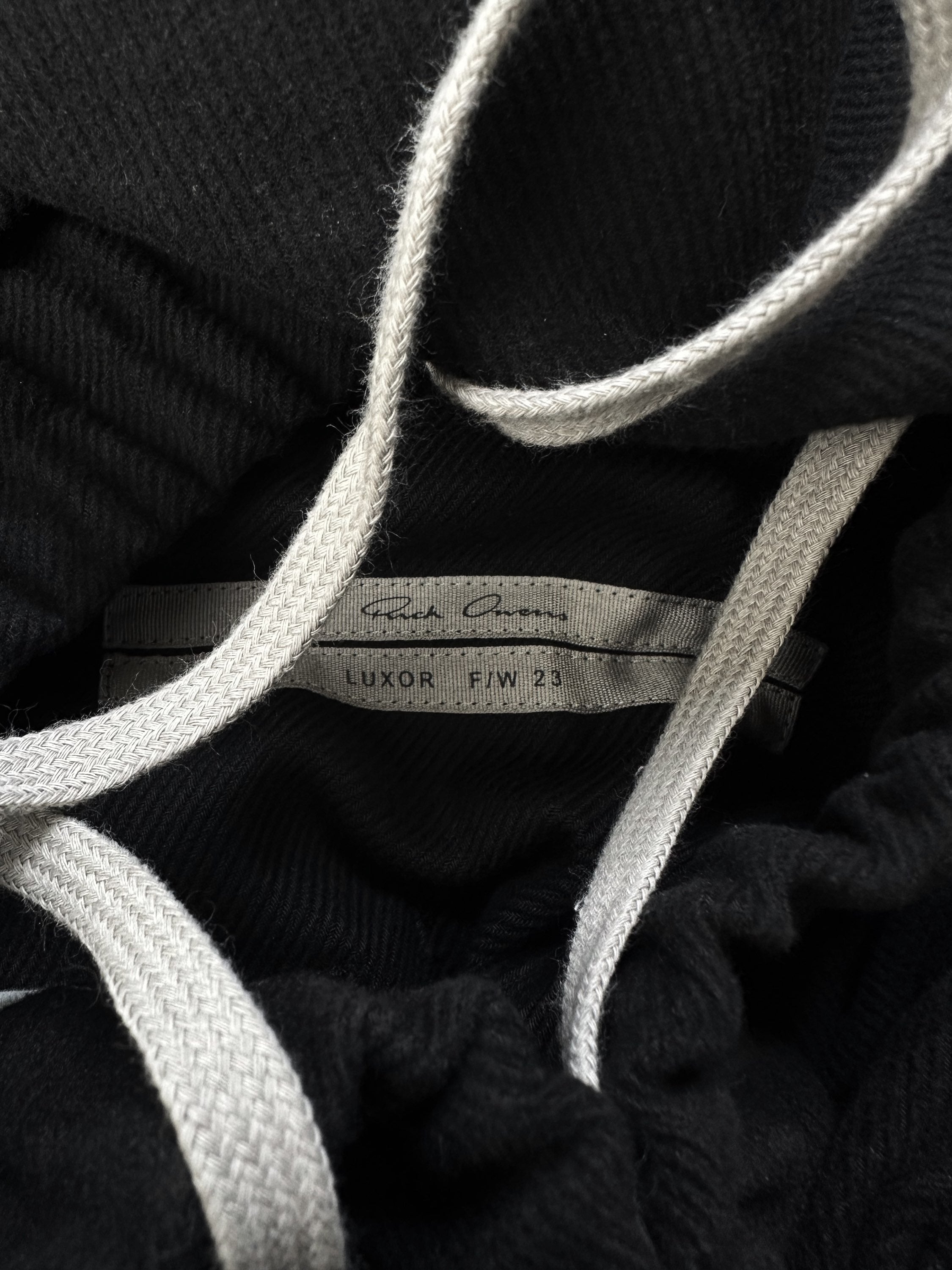 AW23 Rick Owens ‘Luxor’ Black Cropped Cargo Pocket Pants