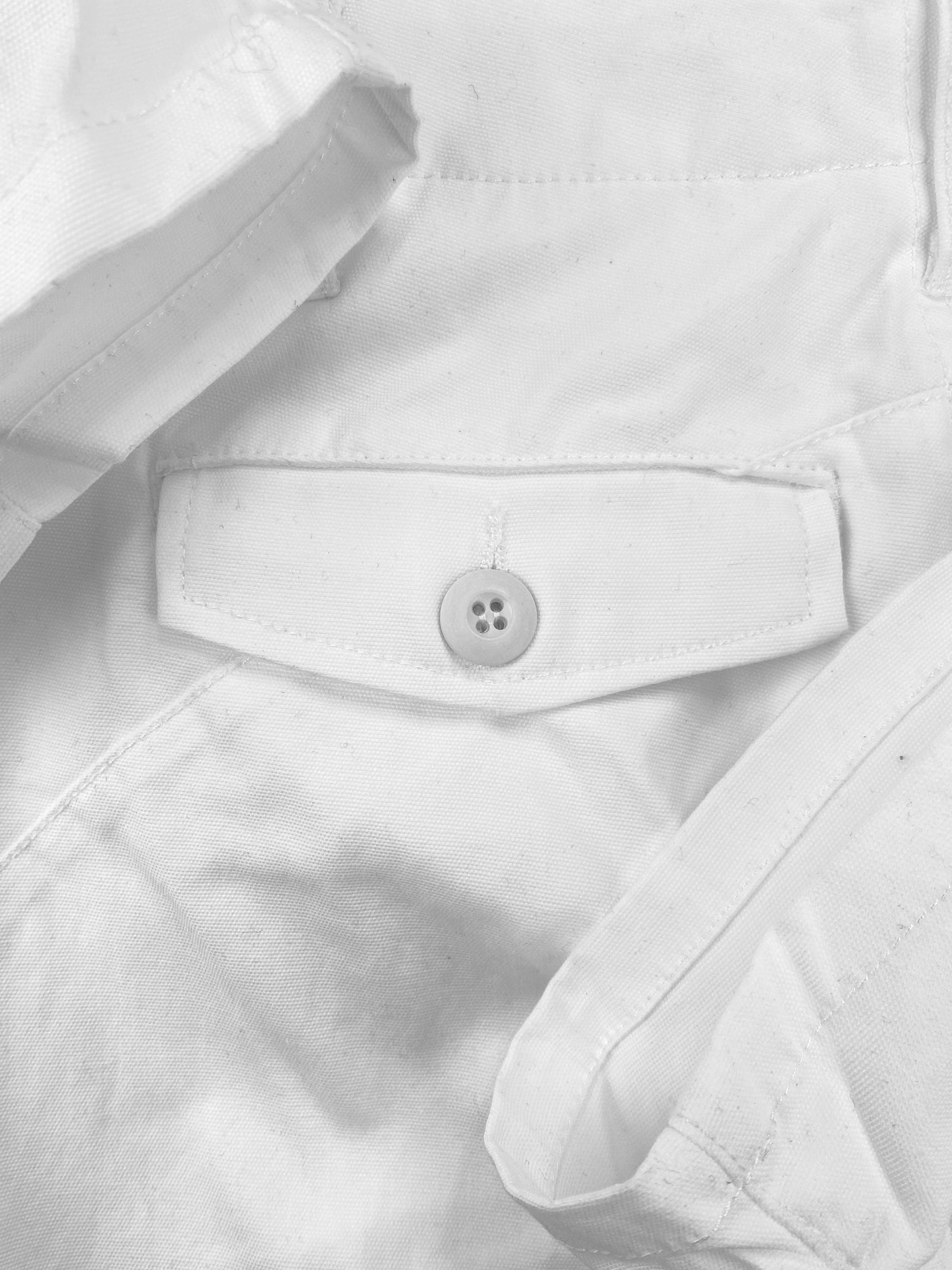 00s Katharine Hamnett White Panelled Cargo Pants